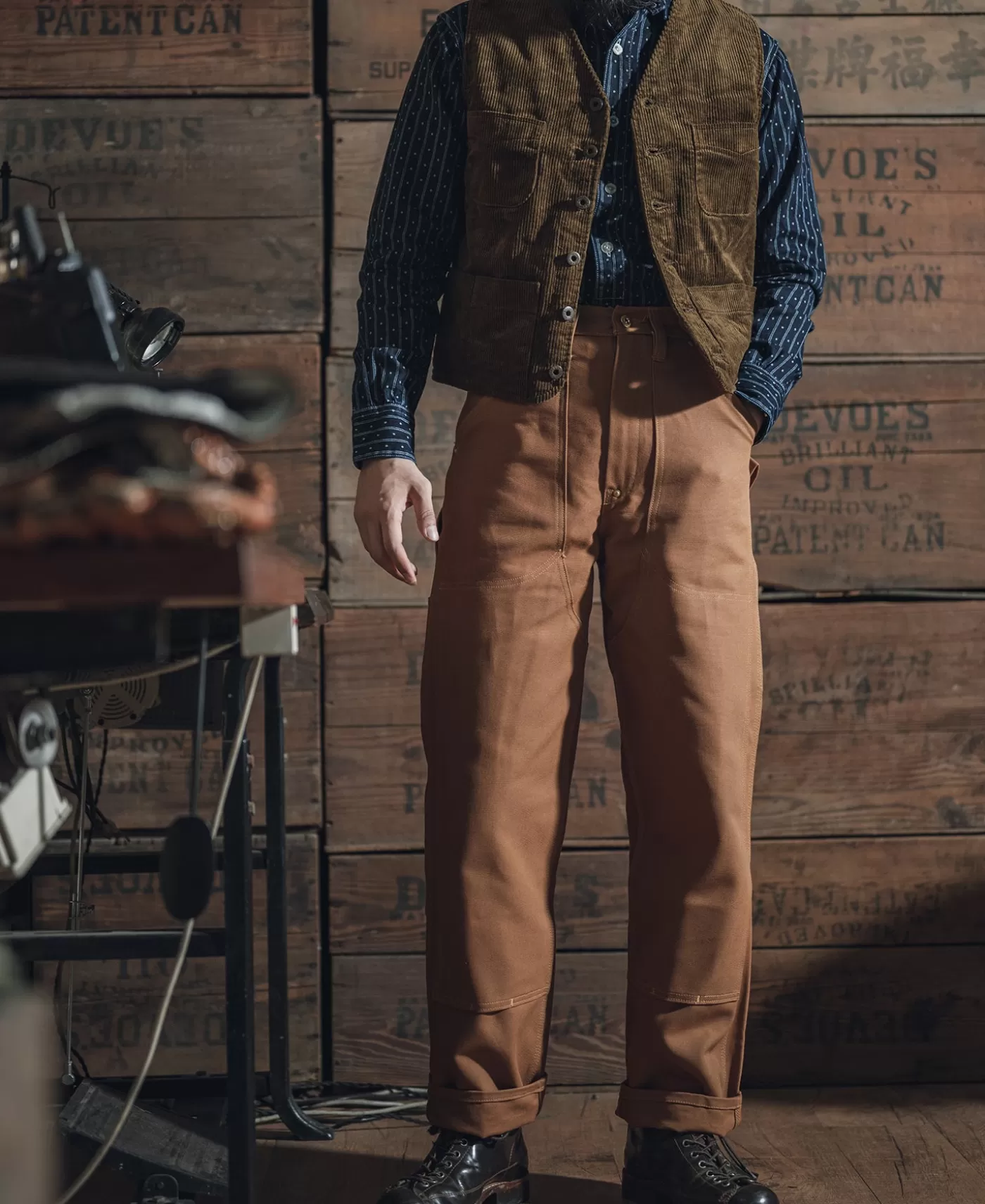 s_corduroy_hunting_vest__light_brown_4.webp Sale 1930s Corduroy Hunting Vest - Vests