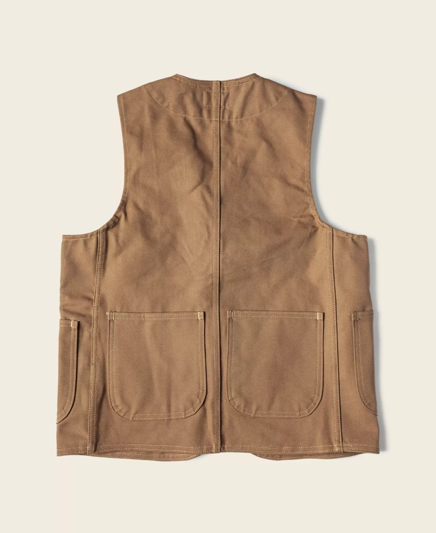 Fashion 1930s Heavyweight Canvas Game Pocket Hunting Vest - Vests
