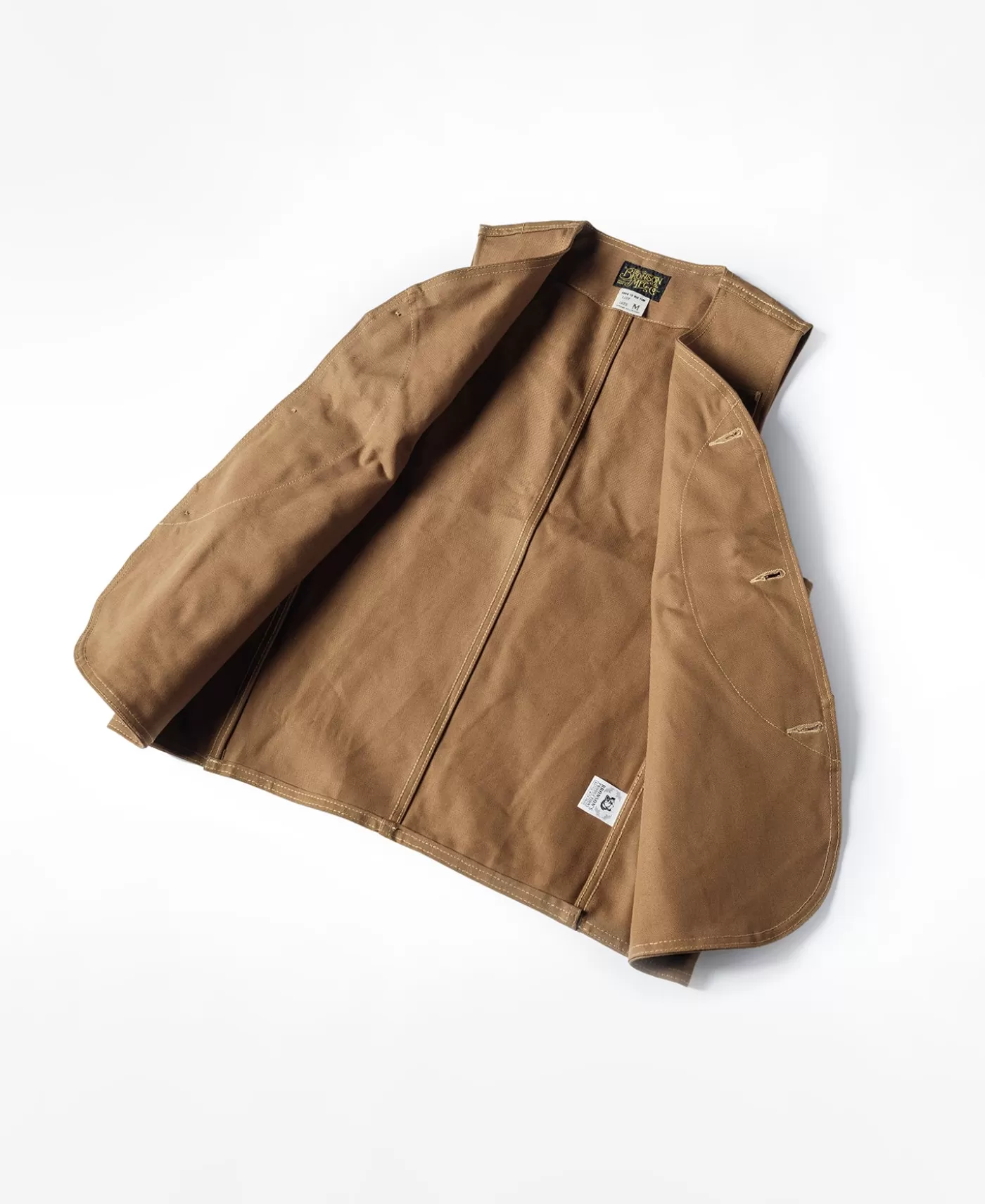 s_heavyweight_canvas_game_pocket_hunting_vest__khaki_2.webp Fashion 1930s Heavyweight Canvas Game Pocket Hunting Vest - Vests