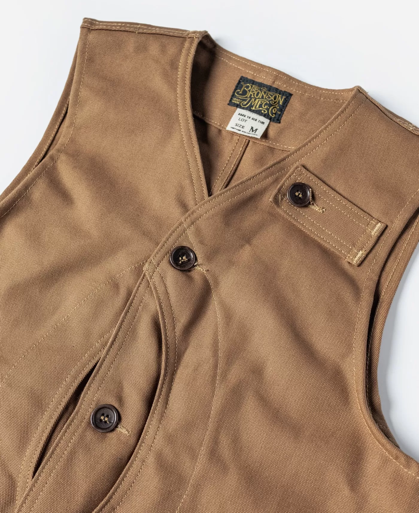 s_heavyweight_canvas_game_pocket_hunting_vest__khaki_6.webp Fashion 1930s Heavyweight Canvas Game Pocket Hunting Vest - Vests