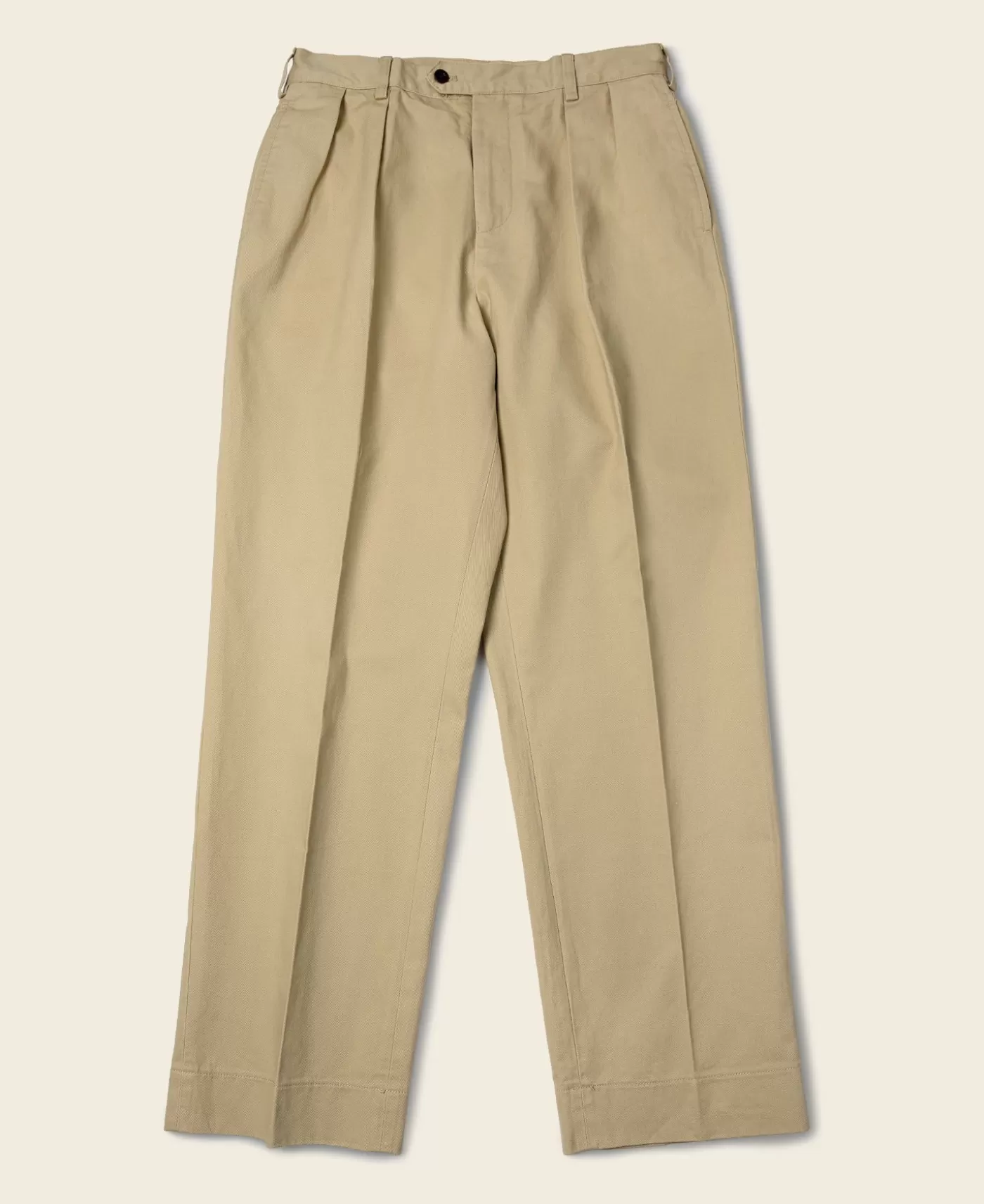 Online 1930s IVY Style Double Pleated Chino Trousers - Pants & Trousers