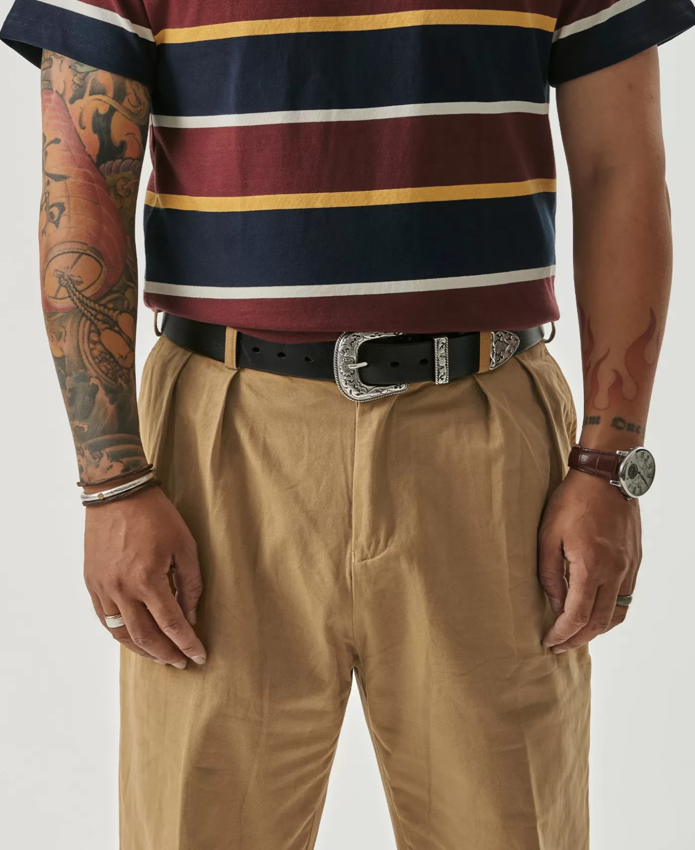 s_ivy_style_double_pleated_chino_trousers__yellow_5.webp Best Sale 1930s IVY Style Double Pleated Chino Trousers - Pants & Trousers