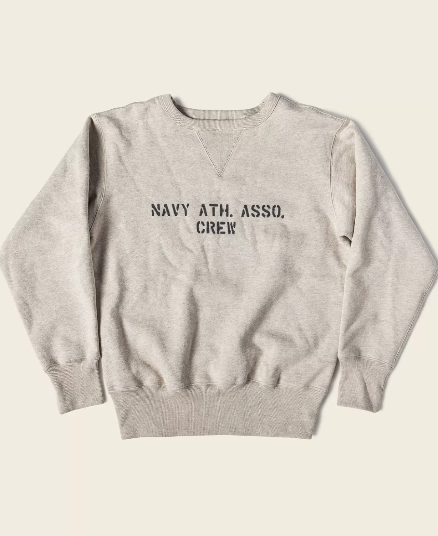 Sale 1940s Navy ATH. ASSO. Crew Sweatshirt Sweatshirts & Hoodies