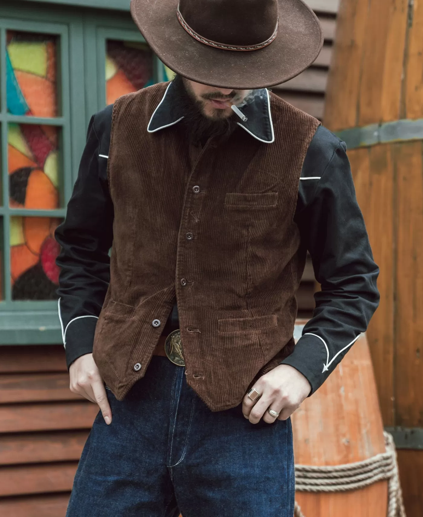 s_retro_corduroy_vest_2.webp Shop 1910s Retro Corduroy Vest Vests
