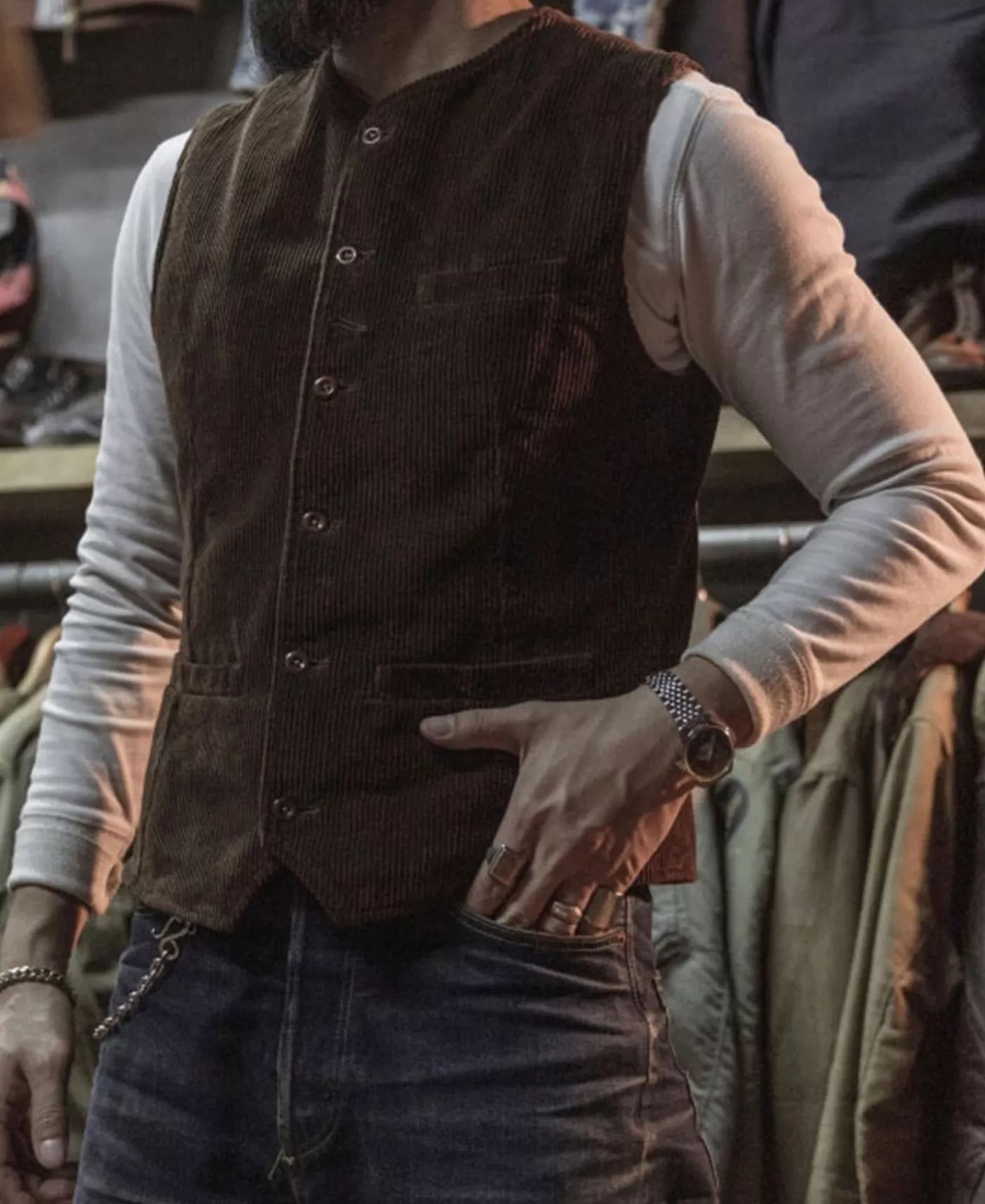 s_retro_corduroy_vest_4.webp Shop 1910s Retro Corduroy Vest Vests
