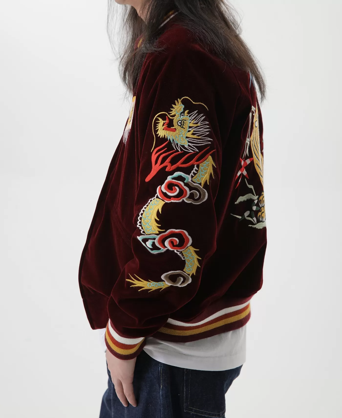 s_reversible_acetate_souvenir_jacket__dragon_tiger_falcon_8.webp Shop 1950s Reversible Acetate Souvenir Jacket - Dragon Tiger Falcon Jackets & Coats
