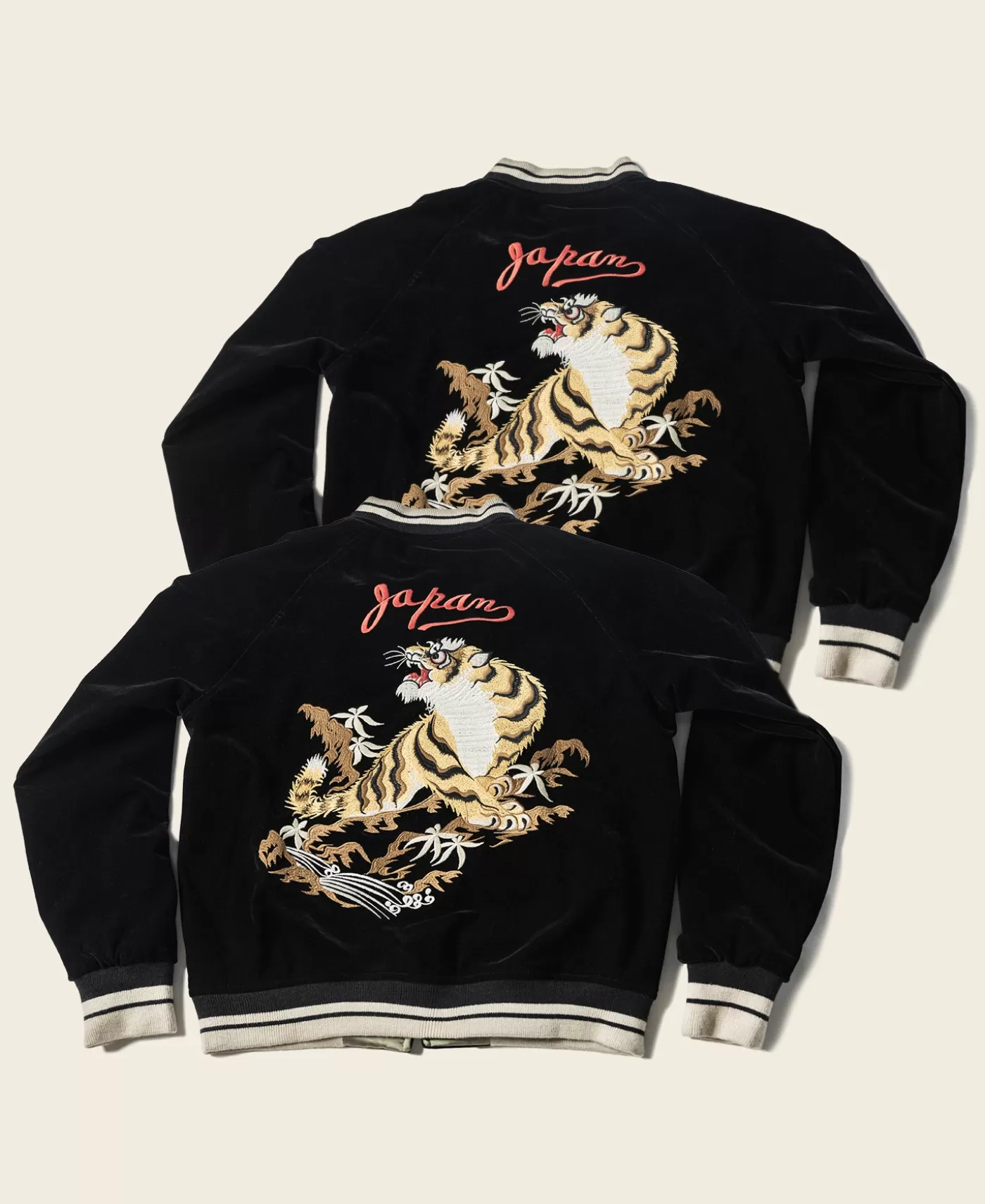 Cheap 1950s Reversible Acetate Souvenir Jacket - Falcon × Tiger Jackets & Coats