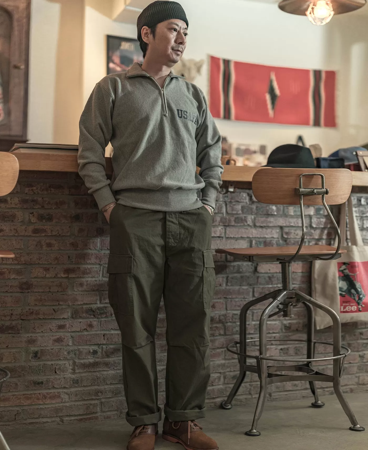 s_usafa_reverse_weave_halfzip_sweatshirt__gray_2.webp Sale 1950s USAFA Reverse Weave Half-Zip Sweatshirt - Sweatshirts & Hoodies