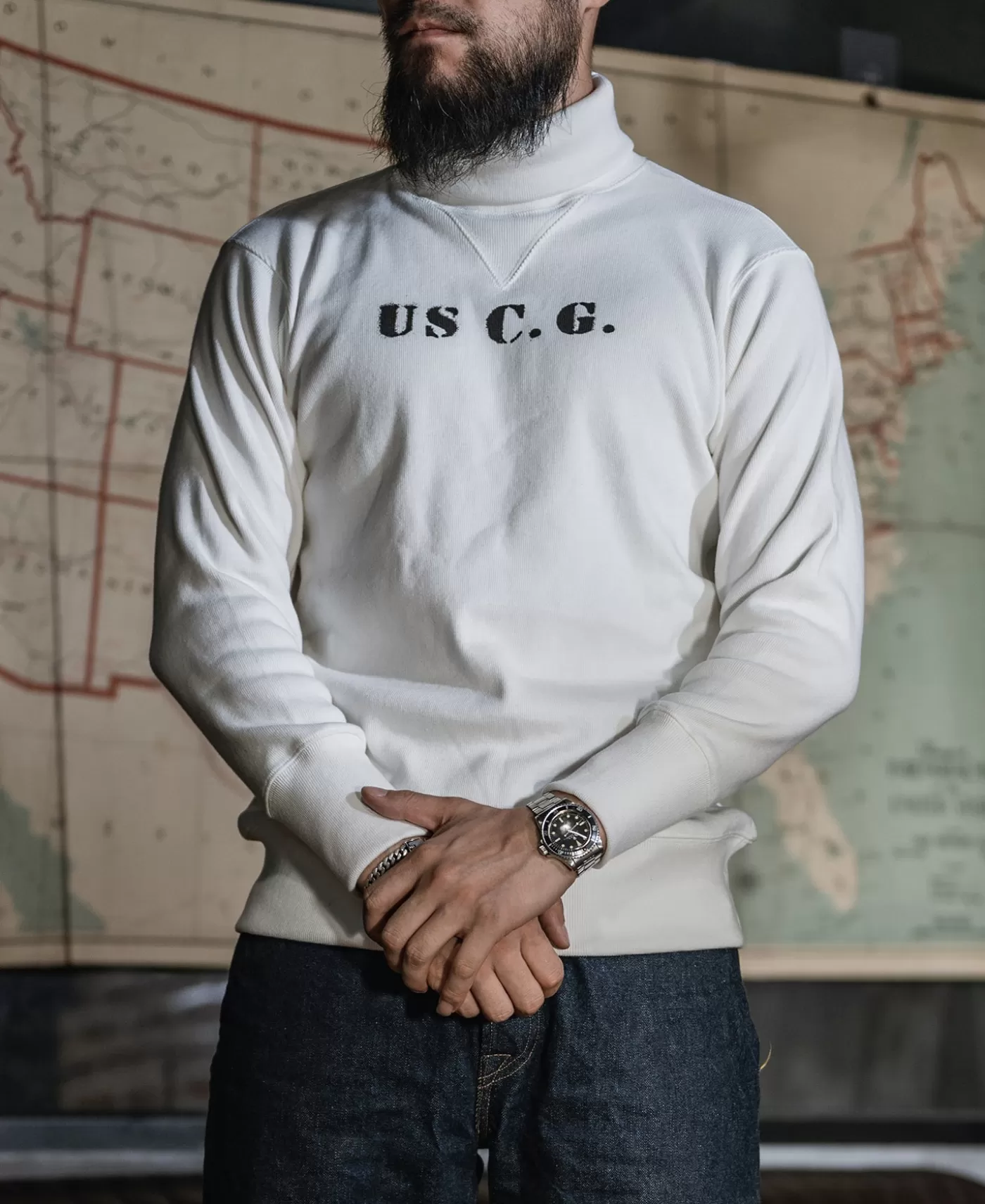 s_uscg_turtleneck_thermal__white_2.webp Best 1930s USCG Turtleneck Thermal - Long Sleeve T-Shirts | Underwear