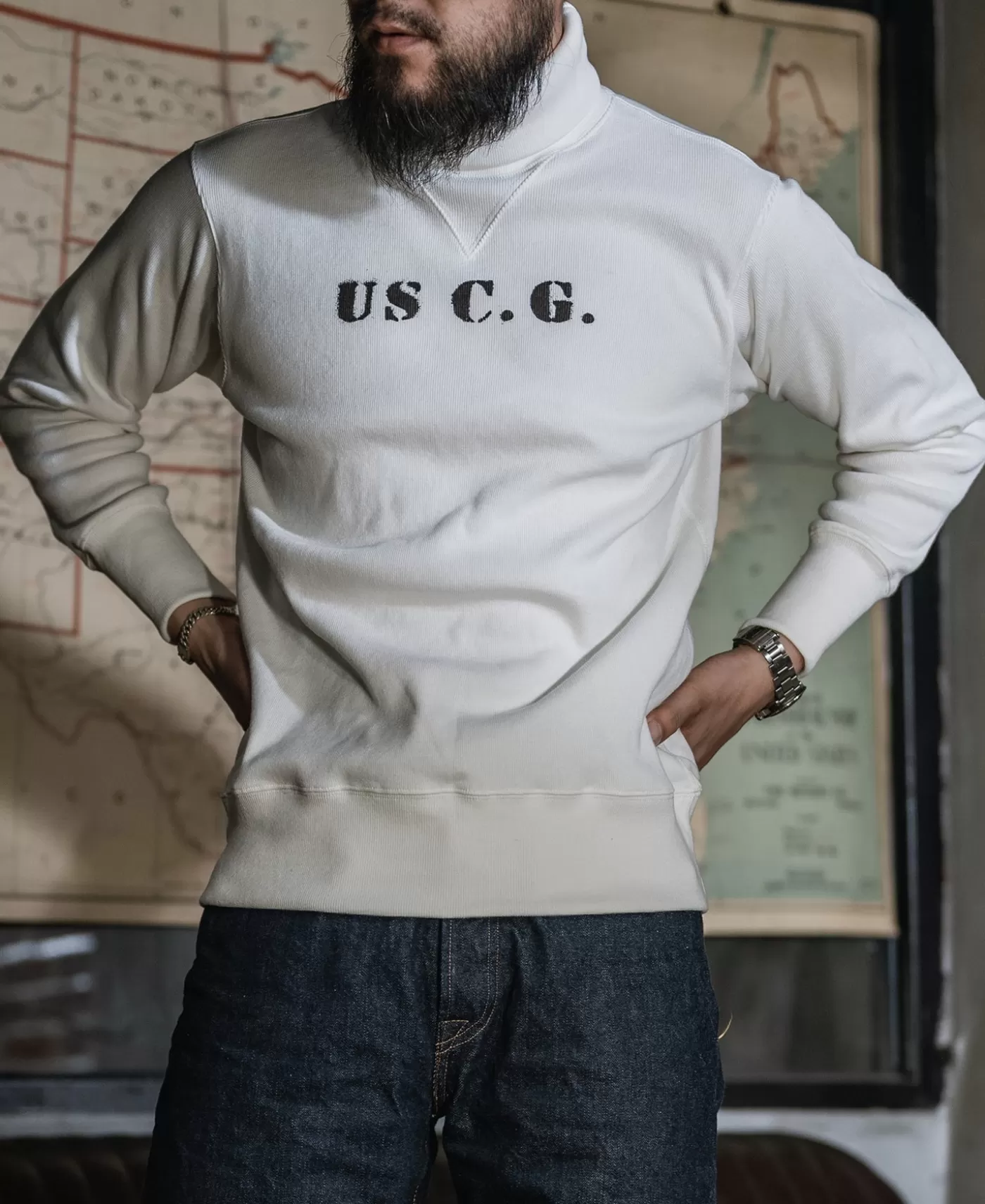 s_uscg_turtleneck_thermal__white_3.webp Best 1930s USCG Turtleneck Thermal - Long Sleeve T-Shirts | Underwear