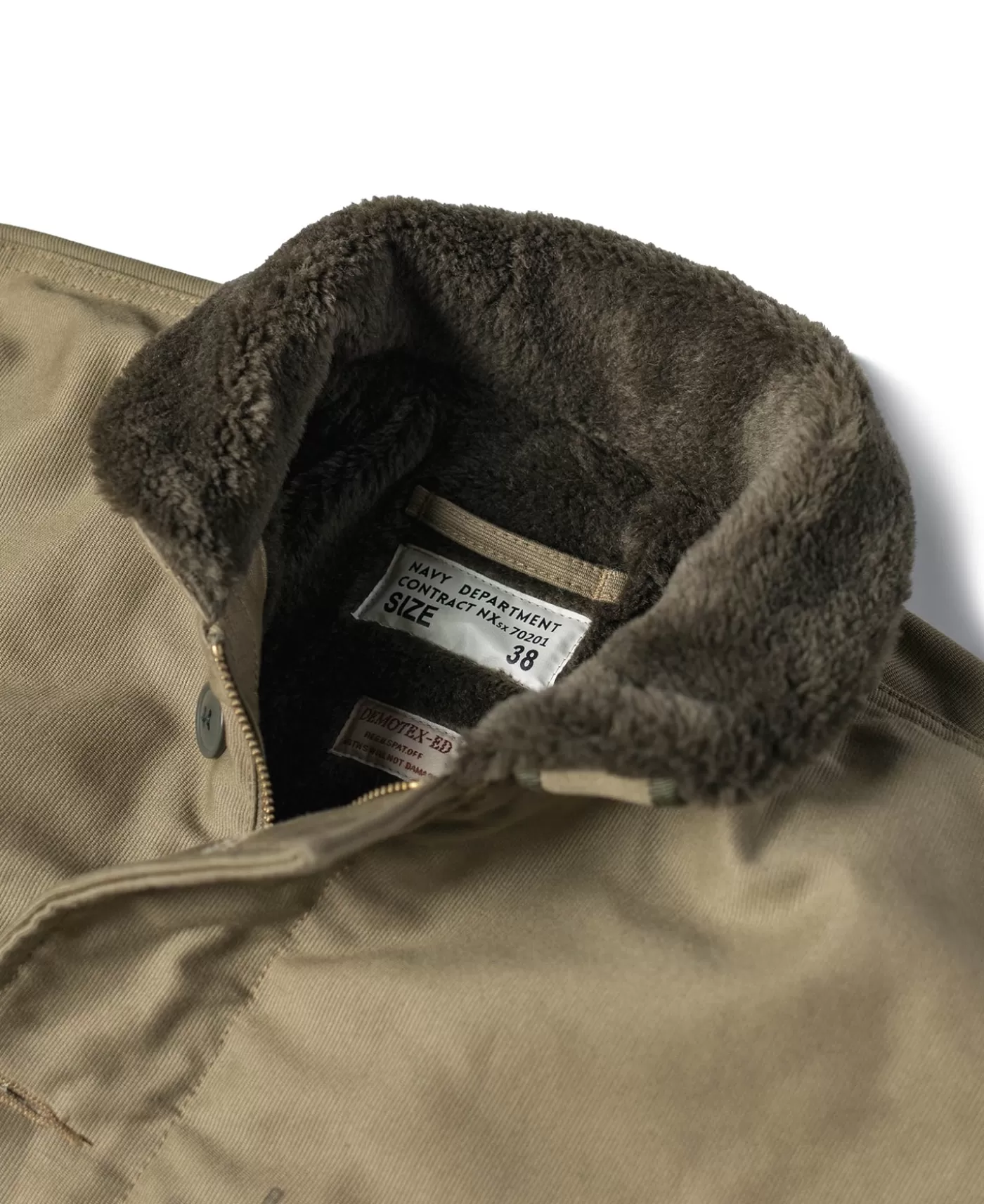 s_usn_rd_type_n_woolen_deck_jacket__khaki_stencil_8.webp Store 1940s USN 3rd Type N-1 Woolen Deck Jacket - Stencil Jackets & Coats