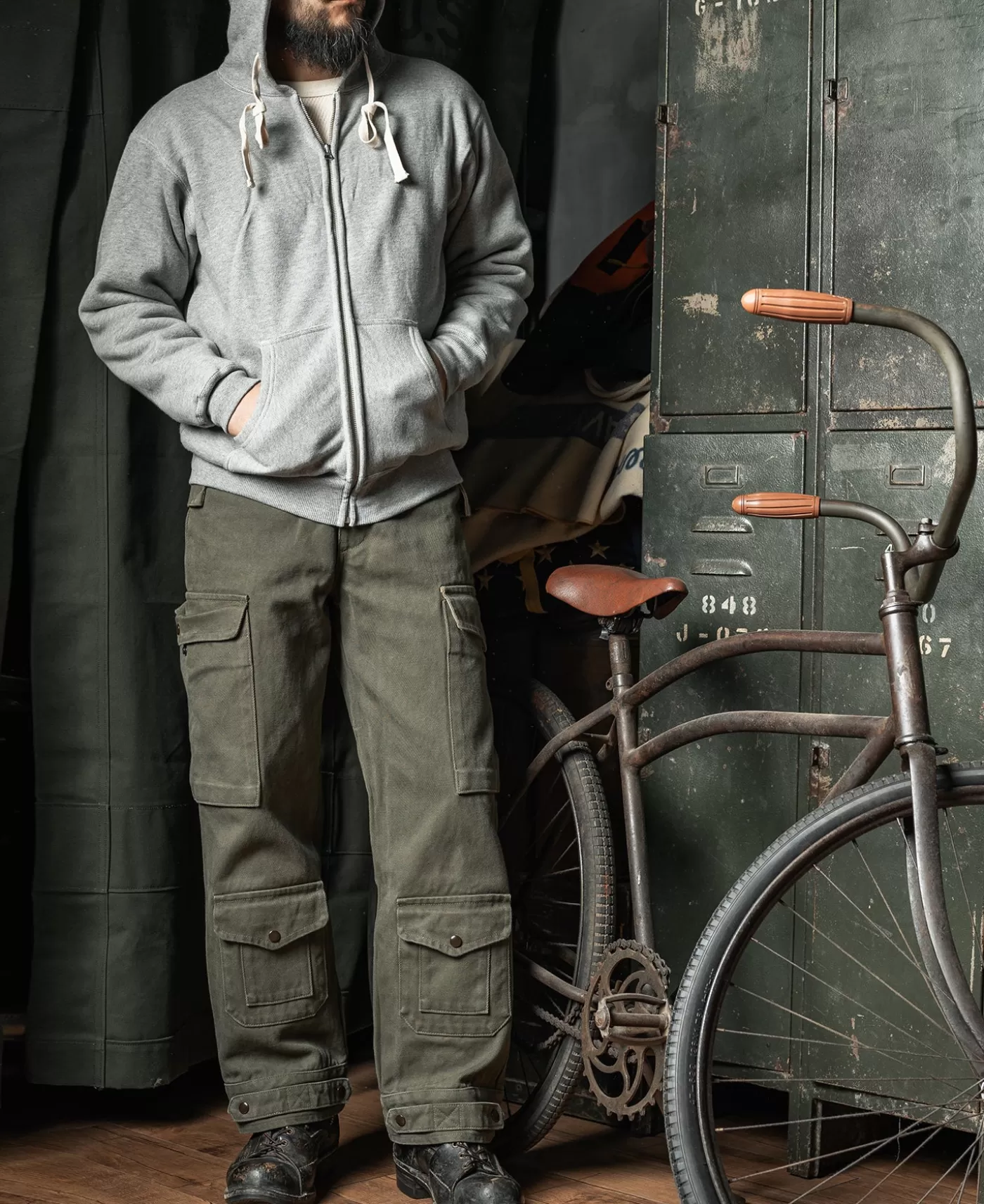 s_wind_shield_fullzip_thermal_hoodie__gray_4.webp Store 1950s Wind Shield Full-Zip Thermal Hoodie - Sweatshirts & Hoodies | Jackets & Coats