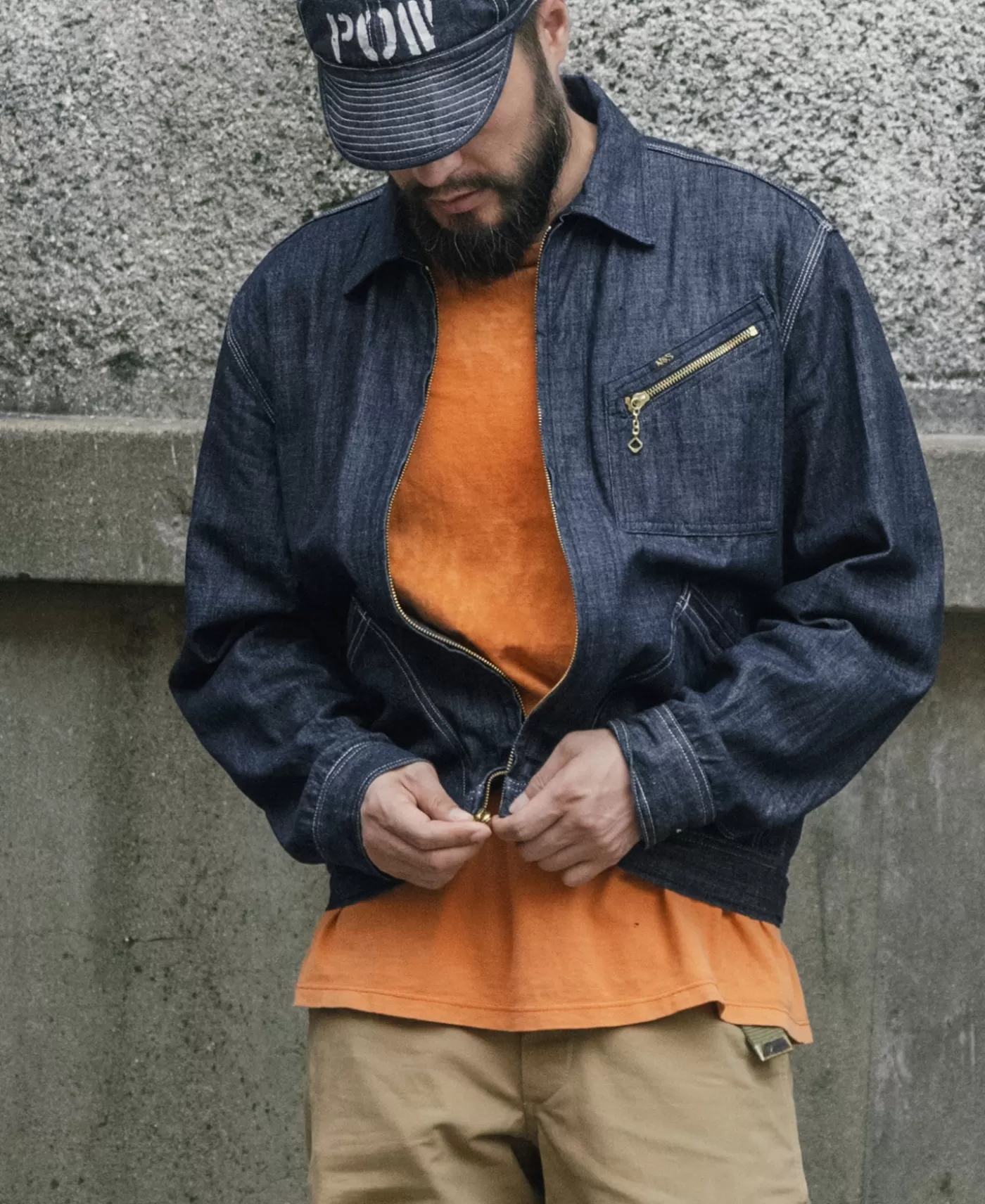 s_zip_up_denim_work_jacket_4.webp Outlet 1960s Zip Up Denim Work Jacket Denim Jackets | Jackets & Coats