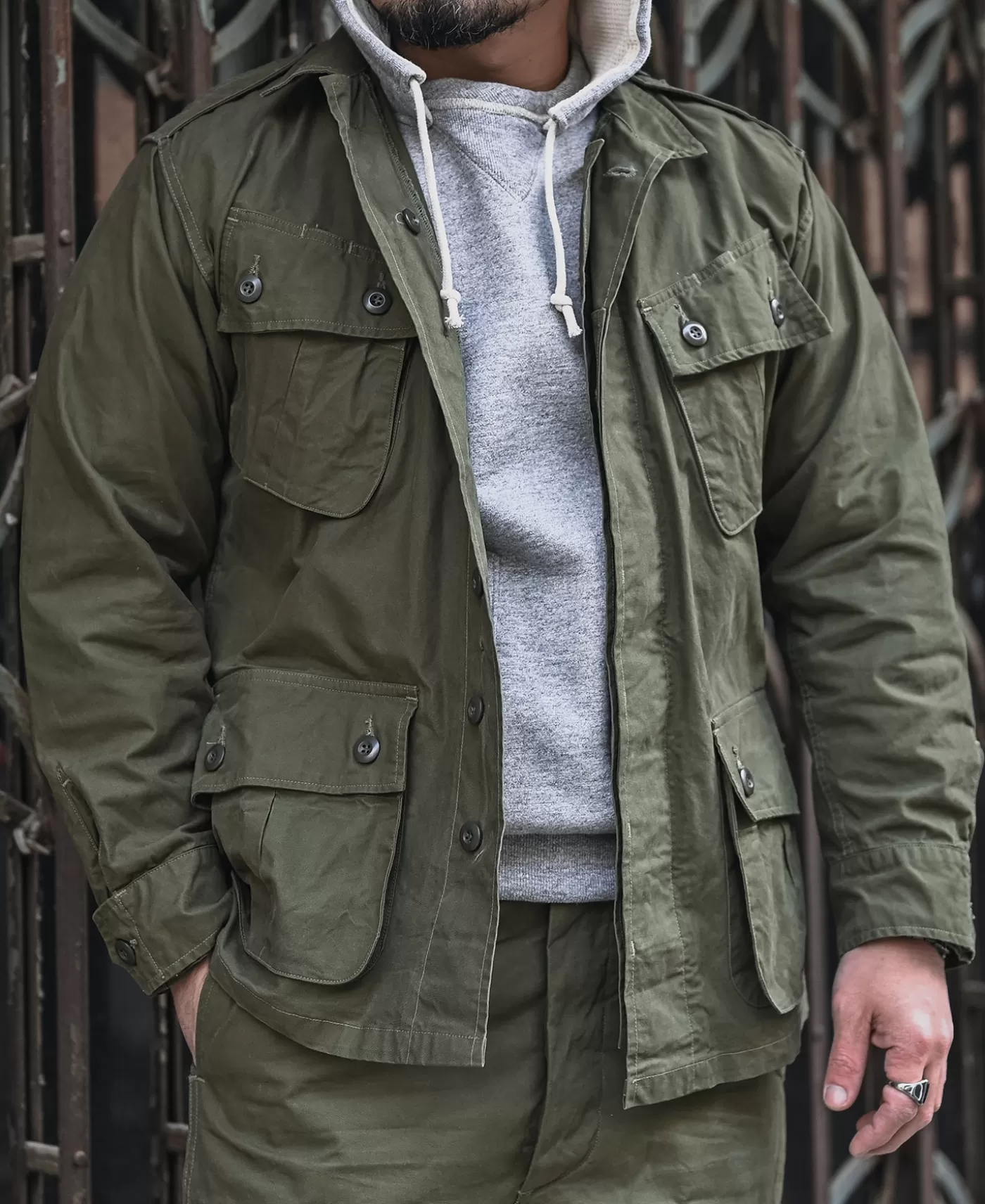 st_model_tropical_jungle_fatigue_jacket_4.webp New 1963 1st Model Tropical Jungle Fatigue Jacket Jackets & Coats