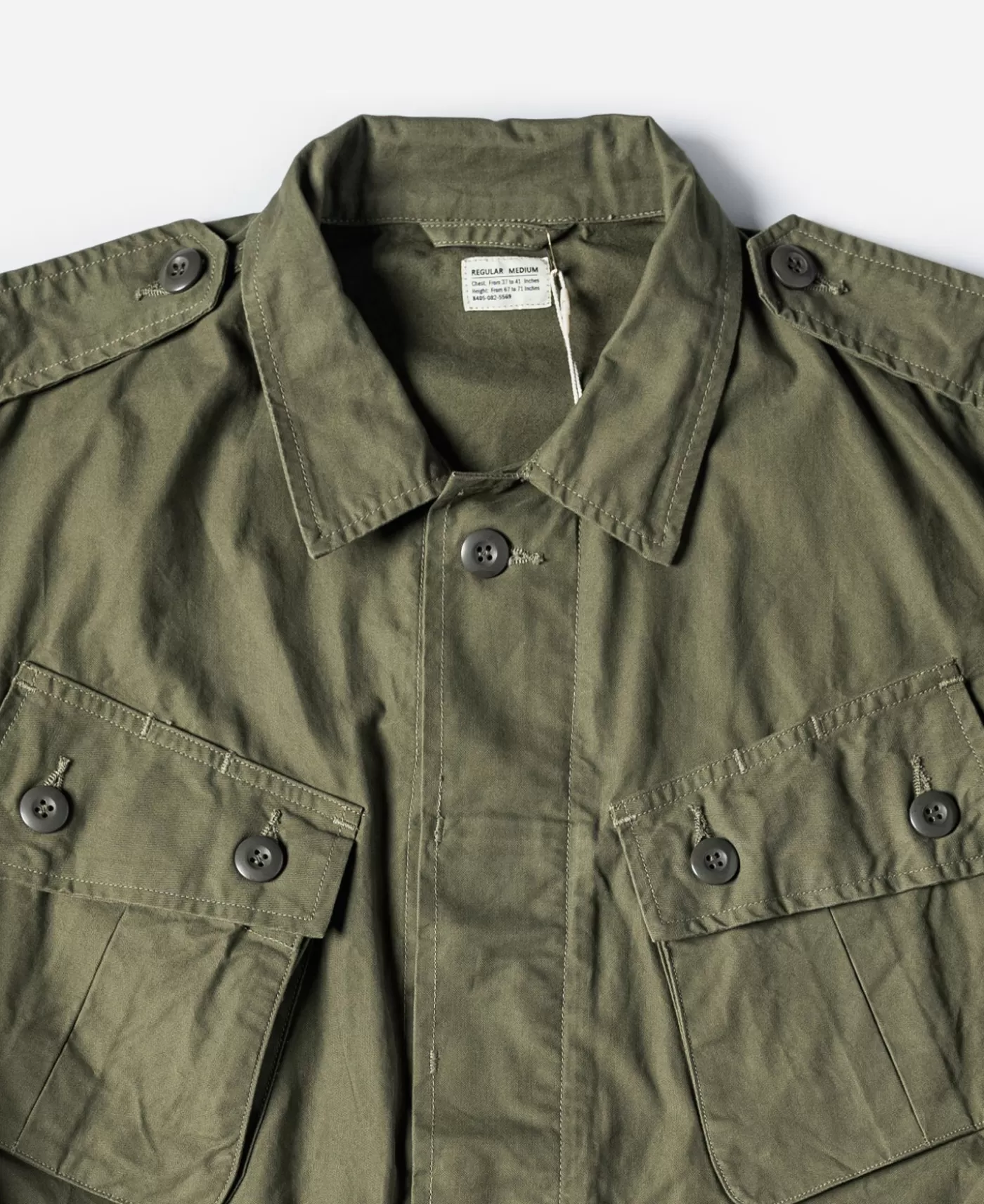 st_model_tropical_jungle_fatigue_jacket_8.webp New 1963 1st Model Tropical Jungle Fatigue Jacket Jackets & Coats