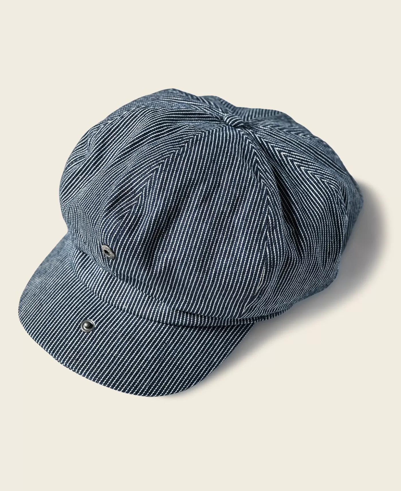 striped_denim_newsboy_cap_2.webp Outlet Denim Newsboy Cap Hats & Caps
