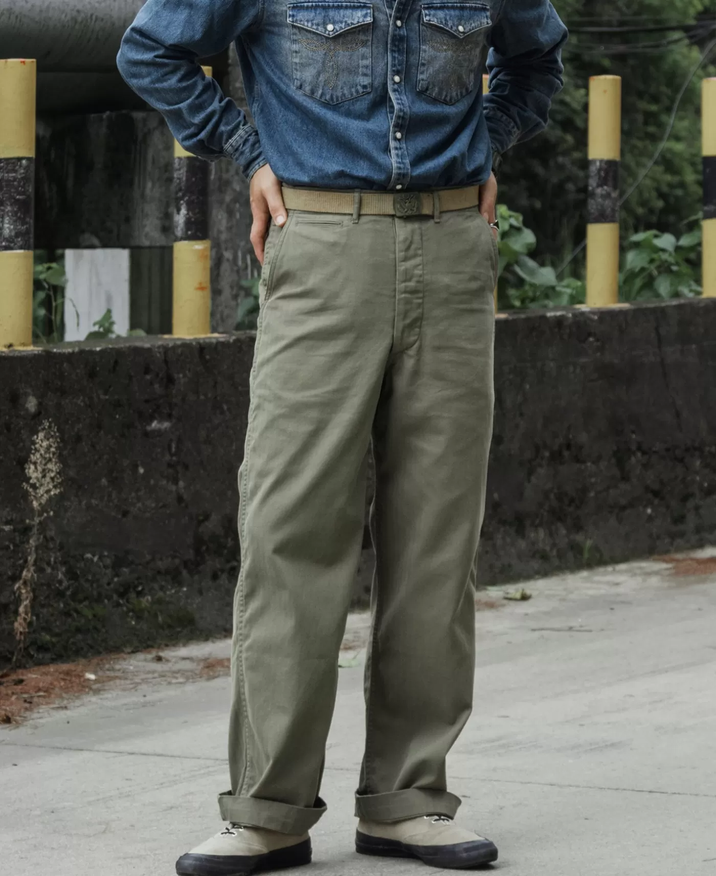 us_army_m_hbt_fatigue_trousers_2.webp Sale US Army M-41 HBT Fatigue Trousers Pants & Trousers