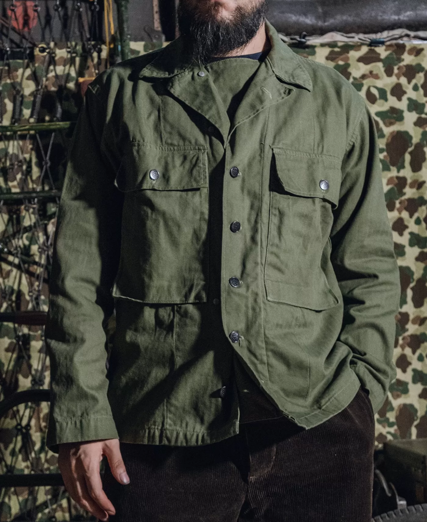 us_army_m_hbt_jacket_3.webp Clearance US Army M-42 HBT Jacket Jackets & Coats