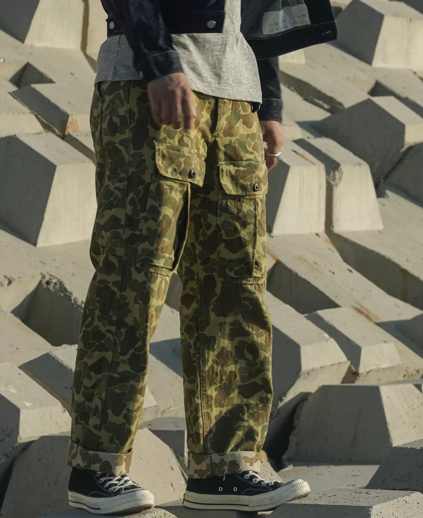us_army_m_herringbone_cotton_camouflage_pants_modified_2.webp Best Sale US Army M-1943 Herringbone Cotton Pants (Modified) Pants & Trousers