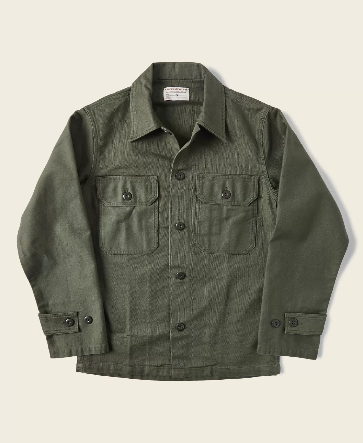 Best 1963 US Army OG-107 Fatigue Utility Shirt Long Sleeve Shirts