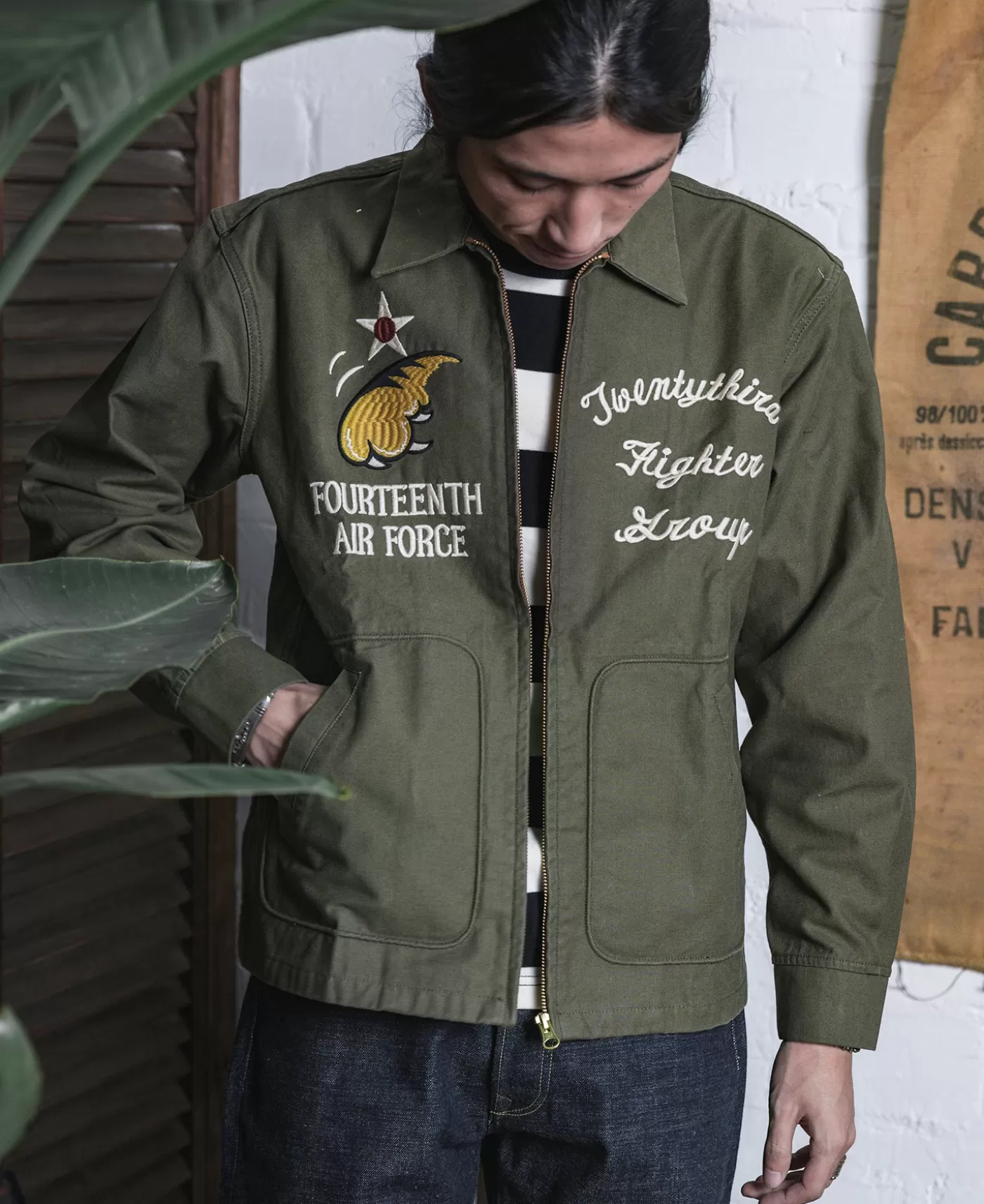 usaaf_th_air_force_flying_tigers_embroidery_jacket_3.webp Best USAAF 14th Air Force Flying Tigers Embroidery Jacket Jackets & Coats