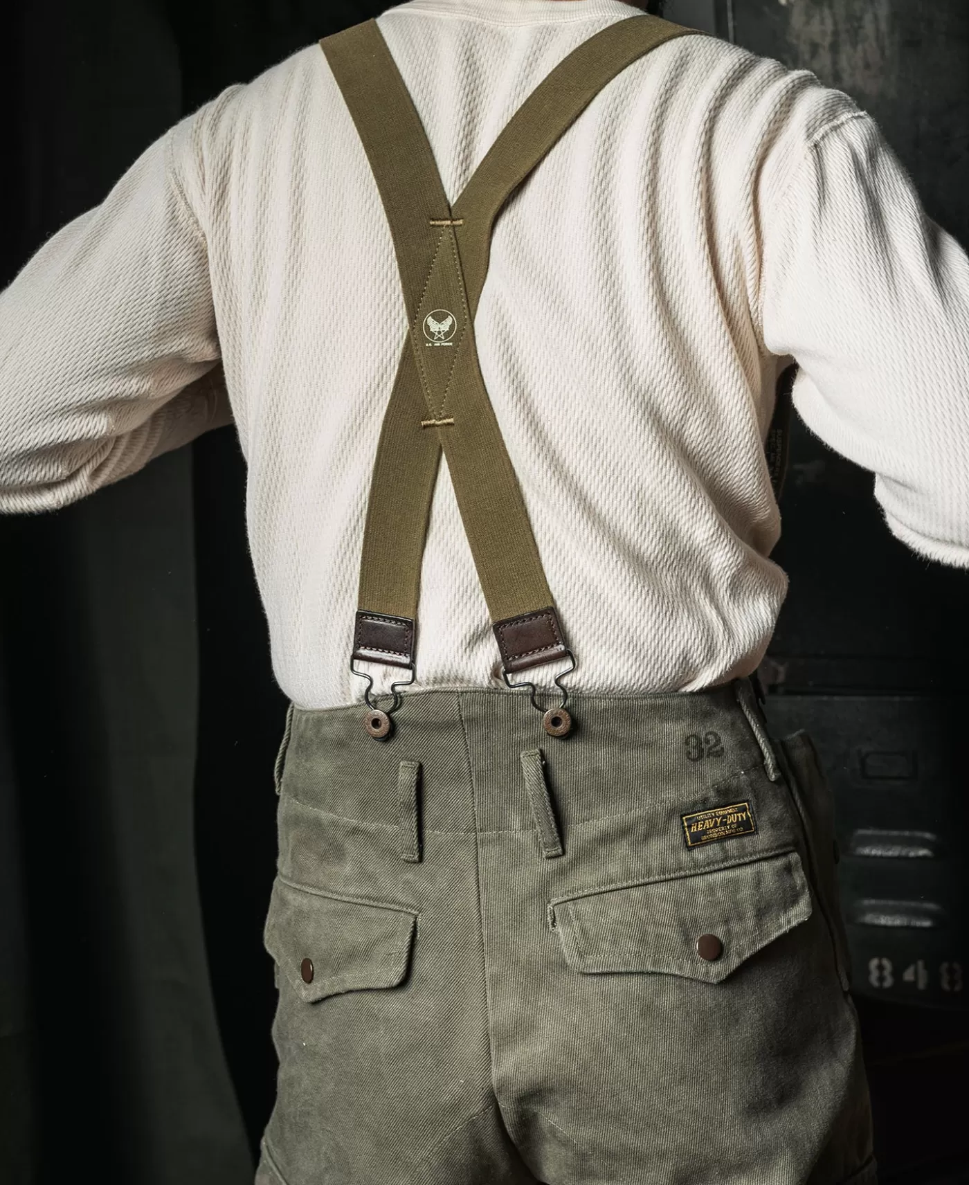 usaf_x_back_suspenders__olive_3.webp Best Sale USAF X Back Suspenders - Others