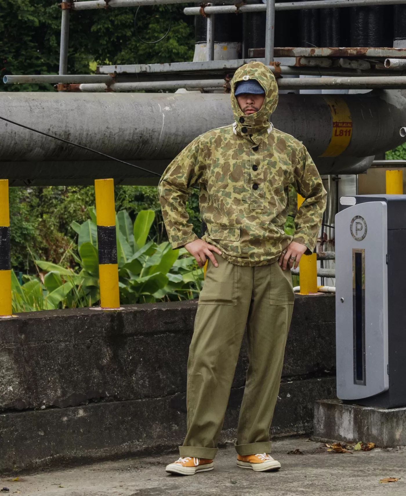 usmc_hbt_duck_camo_dungaree_gunner_smock_modified_4.webp New USMC HBT Duck Camo Dungaree Gunner Smock (Modified) Jackets & Coats