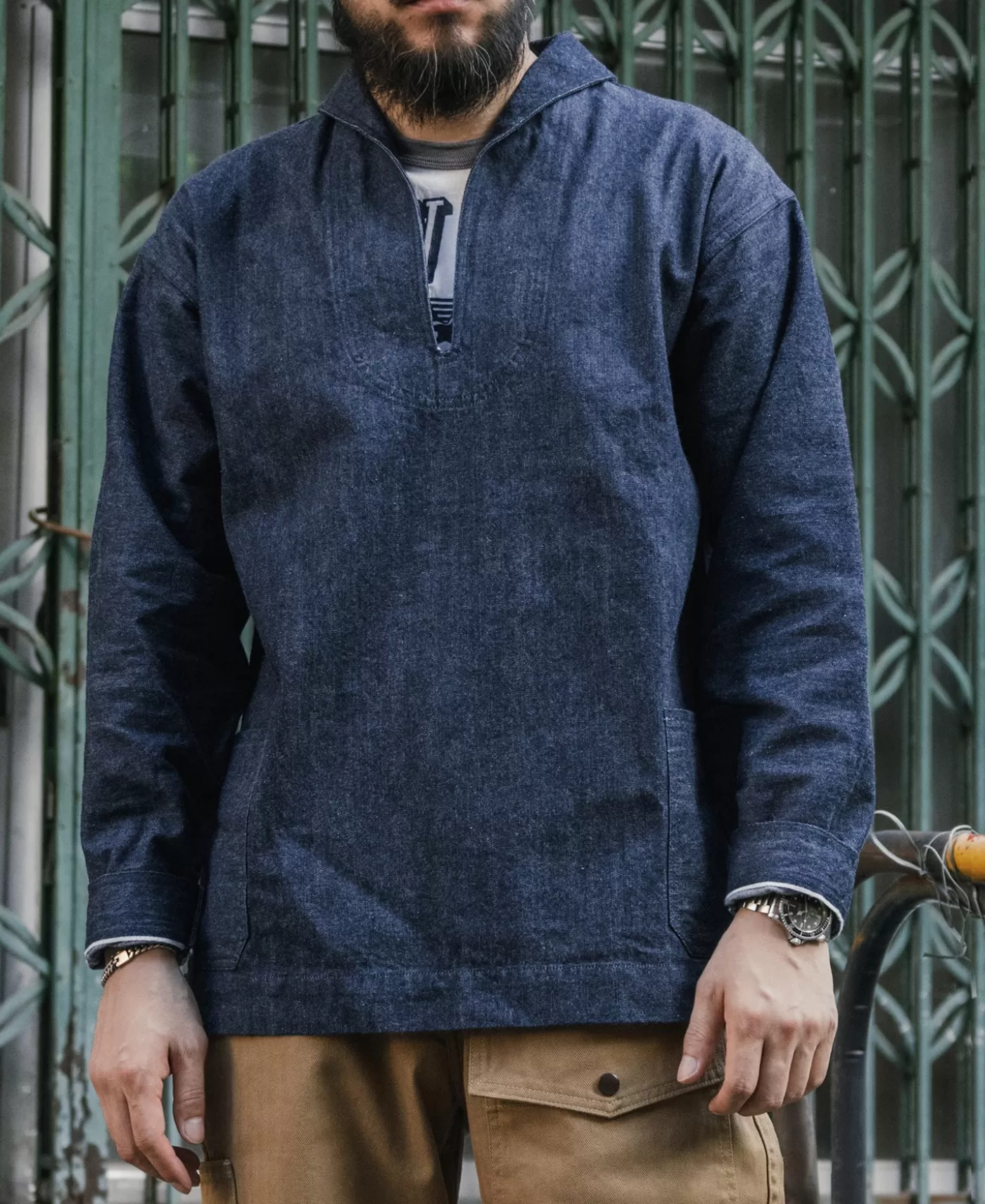 usn_dungaree_pullover_jumper_2.webp Best Sale 1917 USN Dungaree Pullover Jumper Jackets & Coats | Denim Jackets