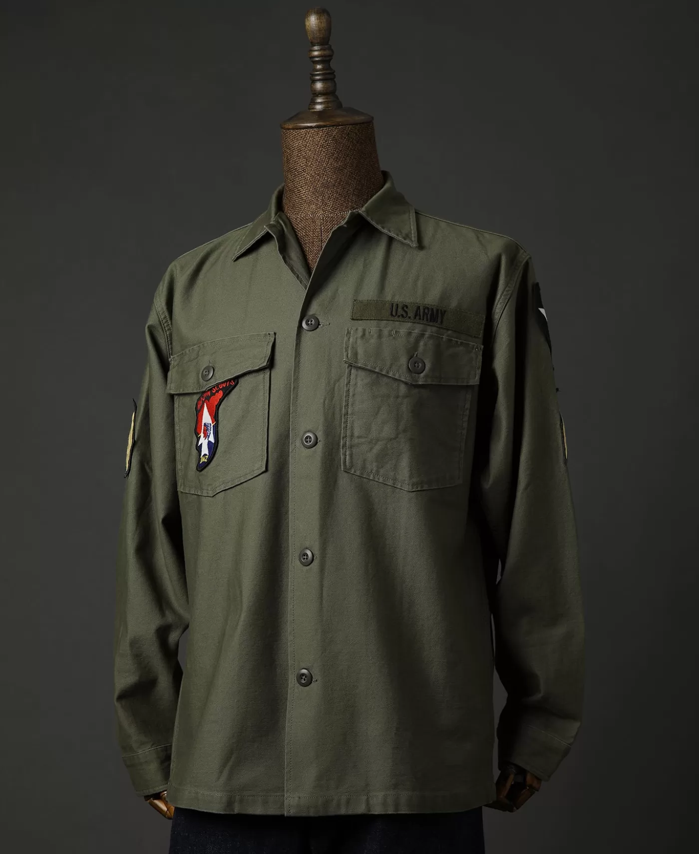 vietnam_war_us_army_og_fatigue_utility_shirt__im_jin_scouts_2.webp Outlet Vietnam War US Army OG-107 Fatigue Utility Shirt - Im Jin Scouts Long Sleeve Shirts