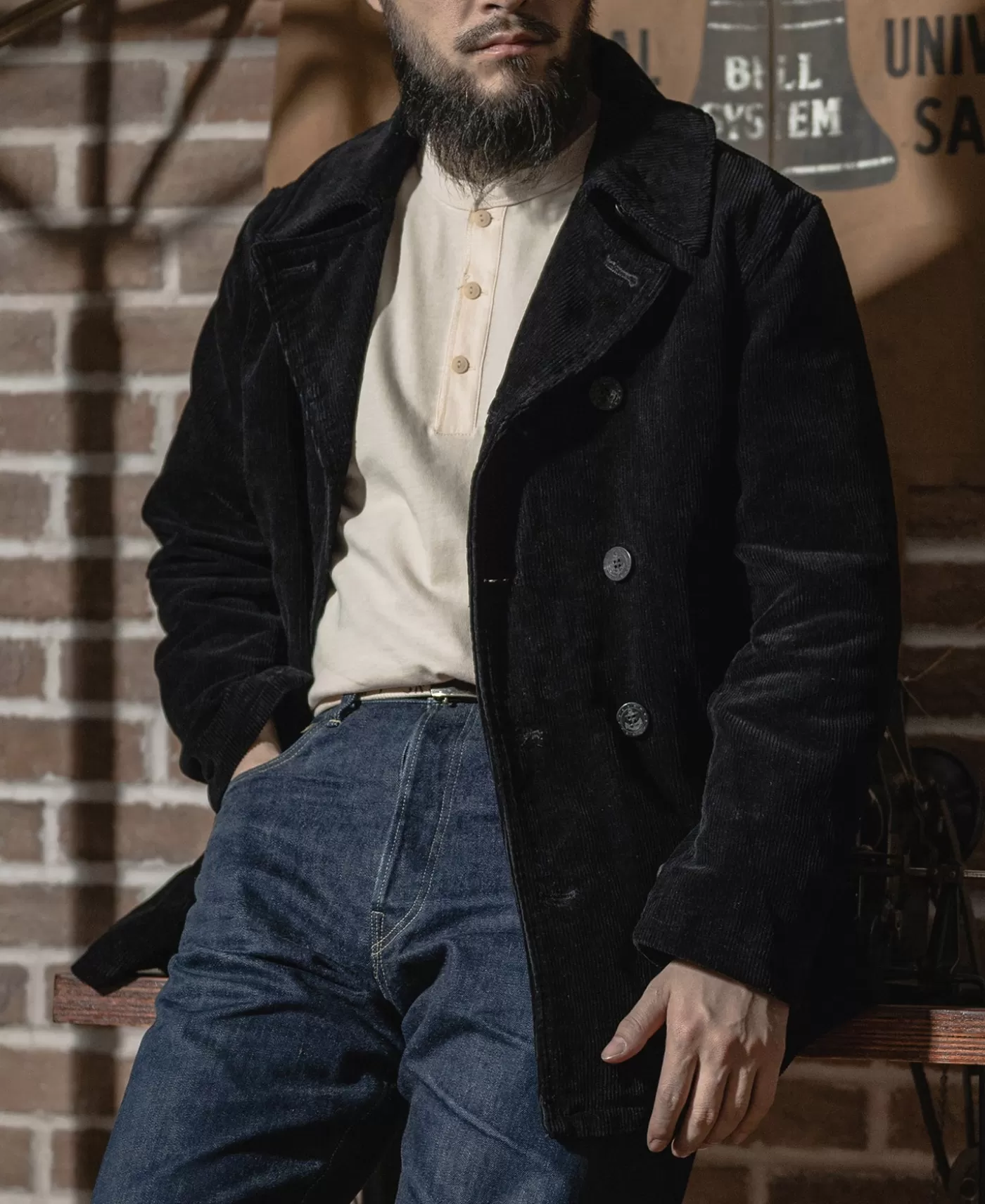 vintage_long_sleeve_henley_shirt__apricot_6.webp Outlet Vintage Long Sleeve Henley Shirt - Long Sleeve T-Shirts | Henleys