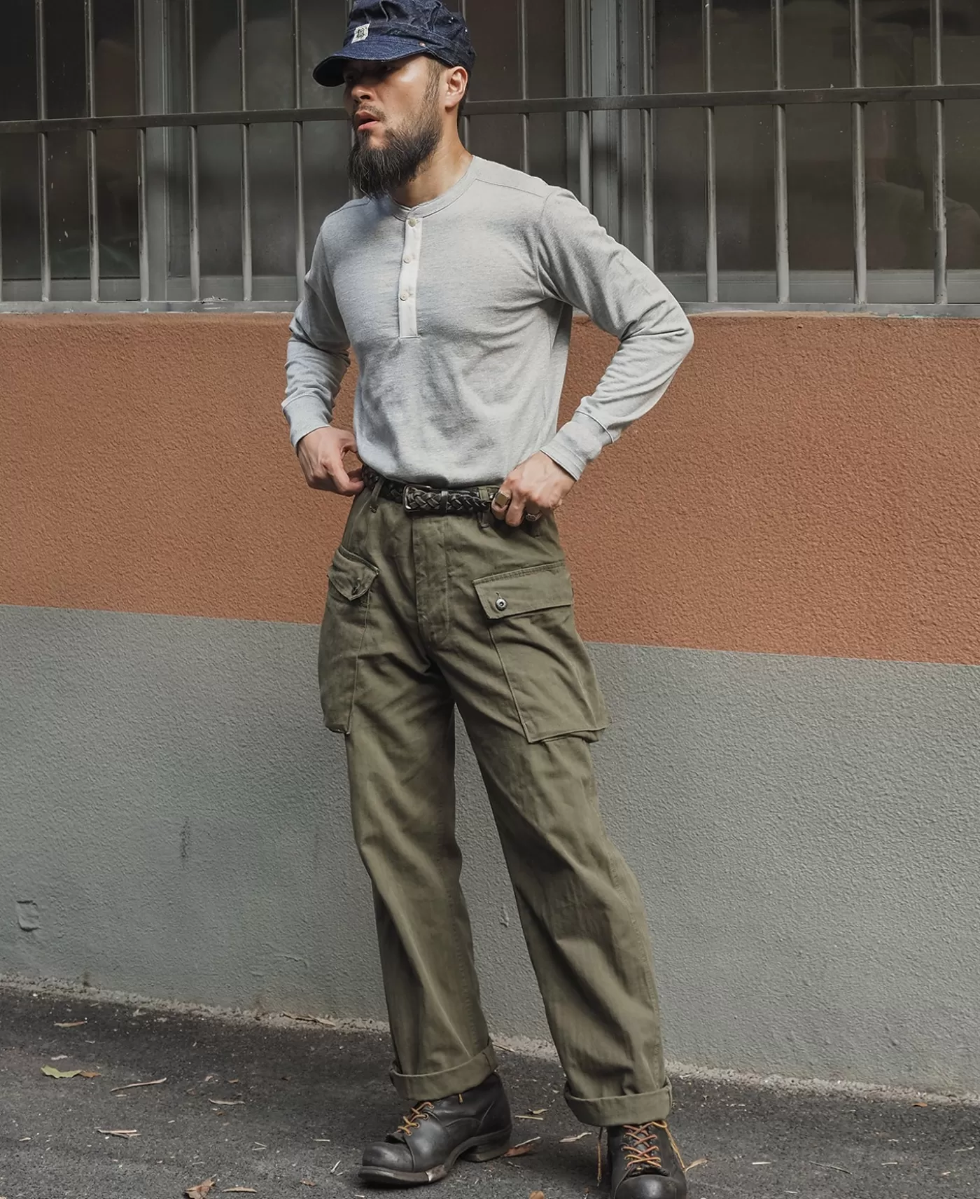 vintage_long_sleeve_henley_shirt__gray_2.webp Store Vintage Long Sleeve Henley Shirt - Long Sleeve T-Shirts | Henleys