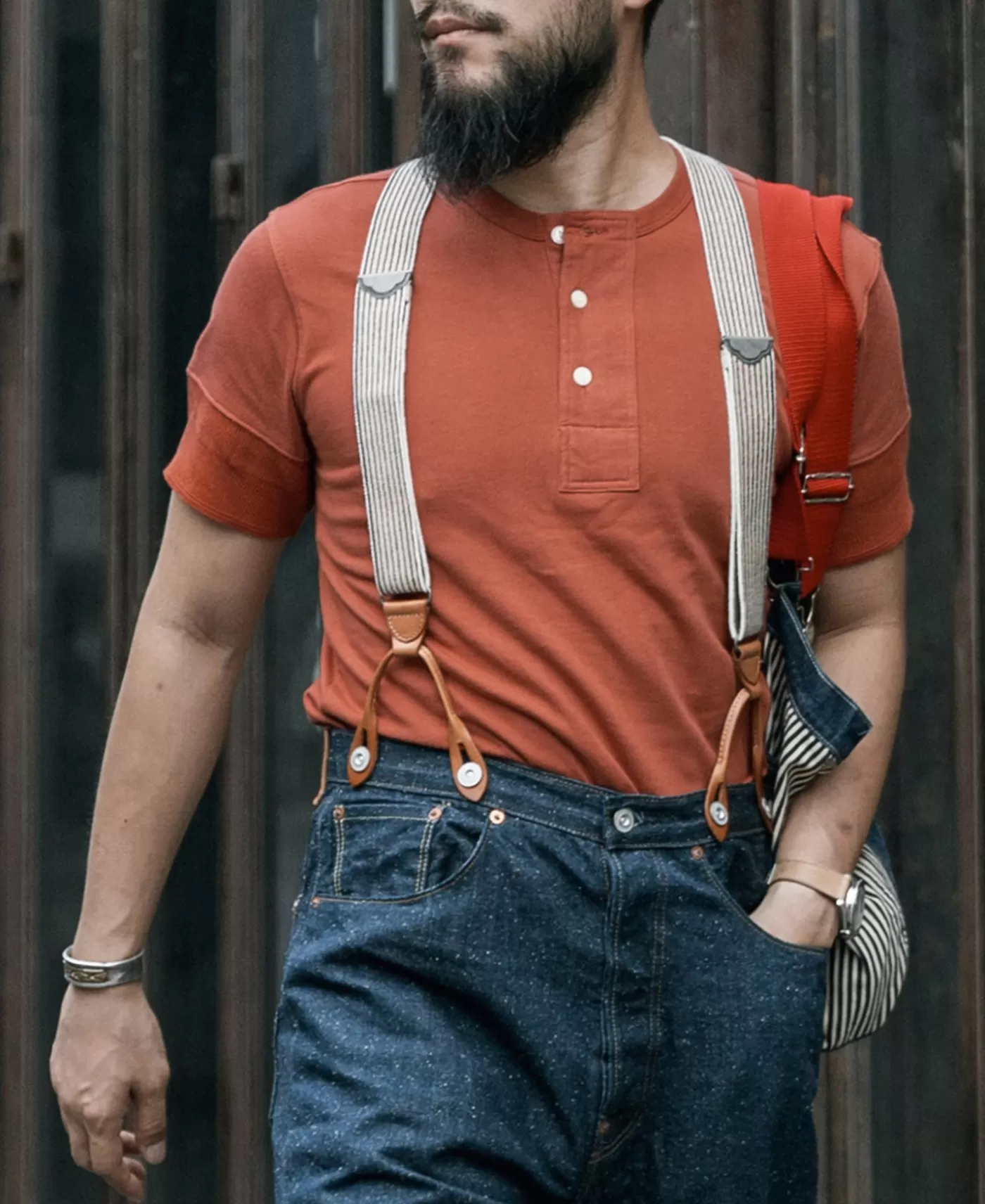 vintage_short_sleeve_henley_tshirt__brick_red_2.webp Best Sale Vintage Short Sleeve Henley T-Shirt - Short Sleeve T-Shirts | Henleys