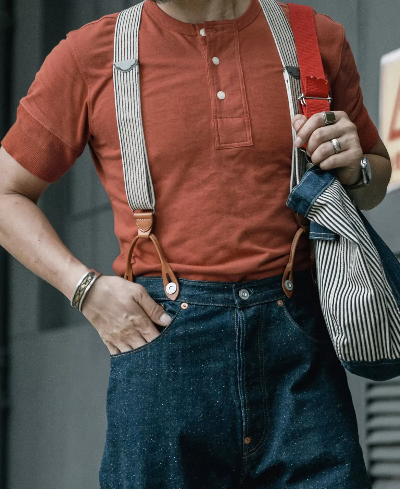 vintage_short_sleeve_henley_tshirt__brick_red_3.webp Best Sale Vintage Short Sleeve Henley T-Shirt - Short Sleeve T-Shirts | Henleys