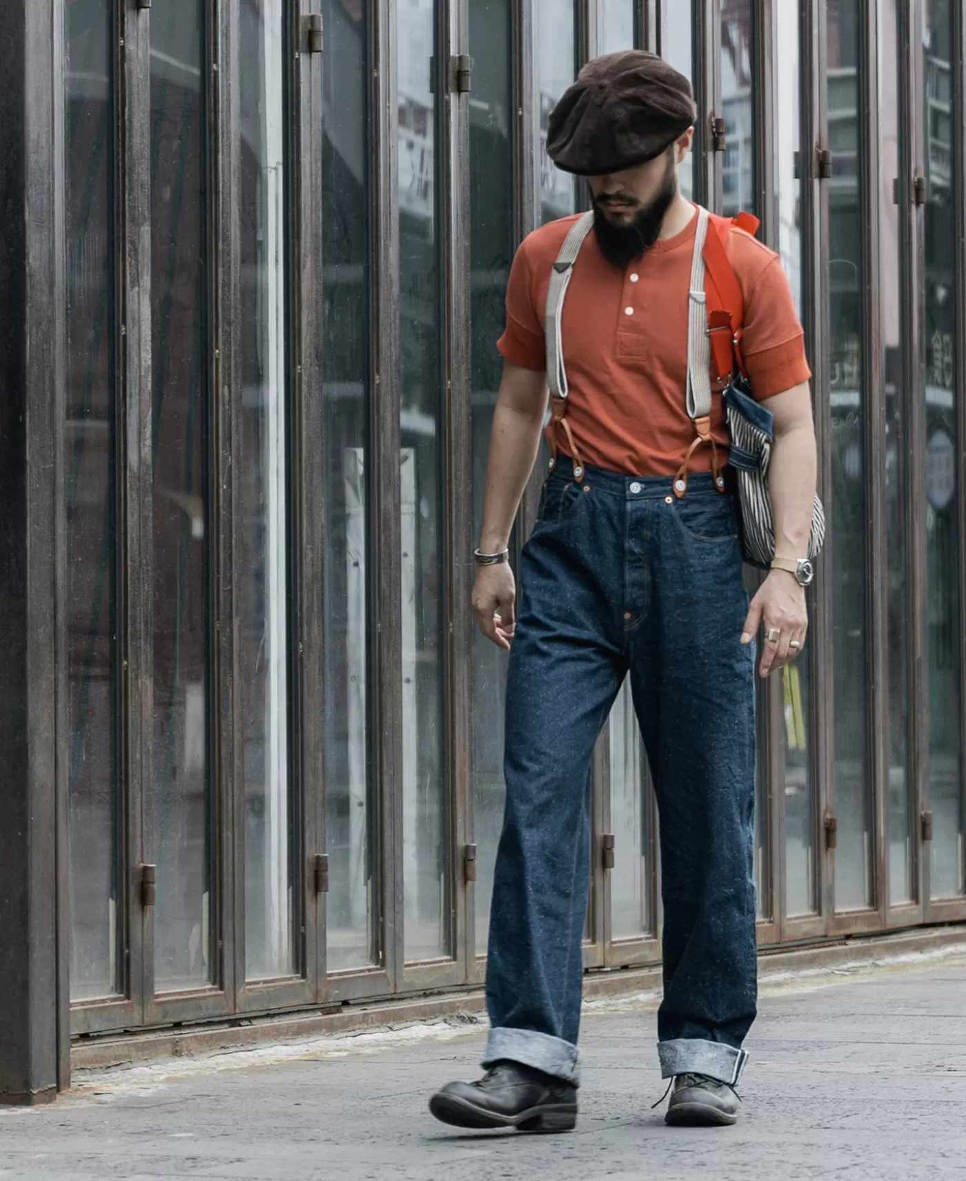 vintage_short_sleeve_henley_tshirt__brick_red_4.webp Best Sale Vintage Short Sleeve Henley T-Shirt - Short Sleeve T-Shirts | Henleys