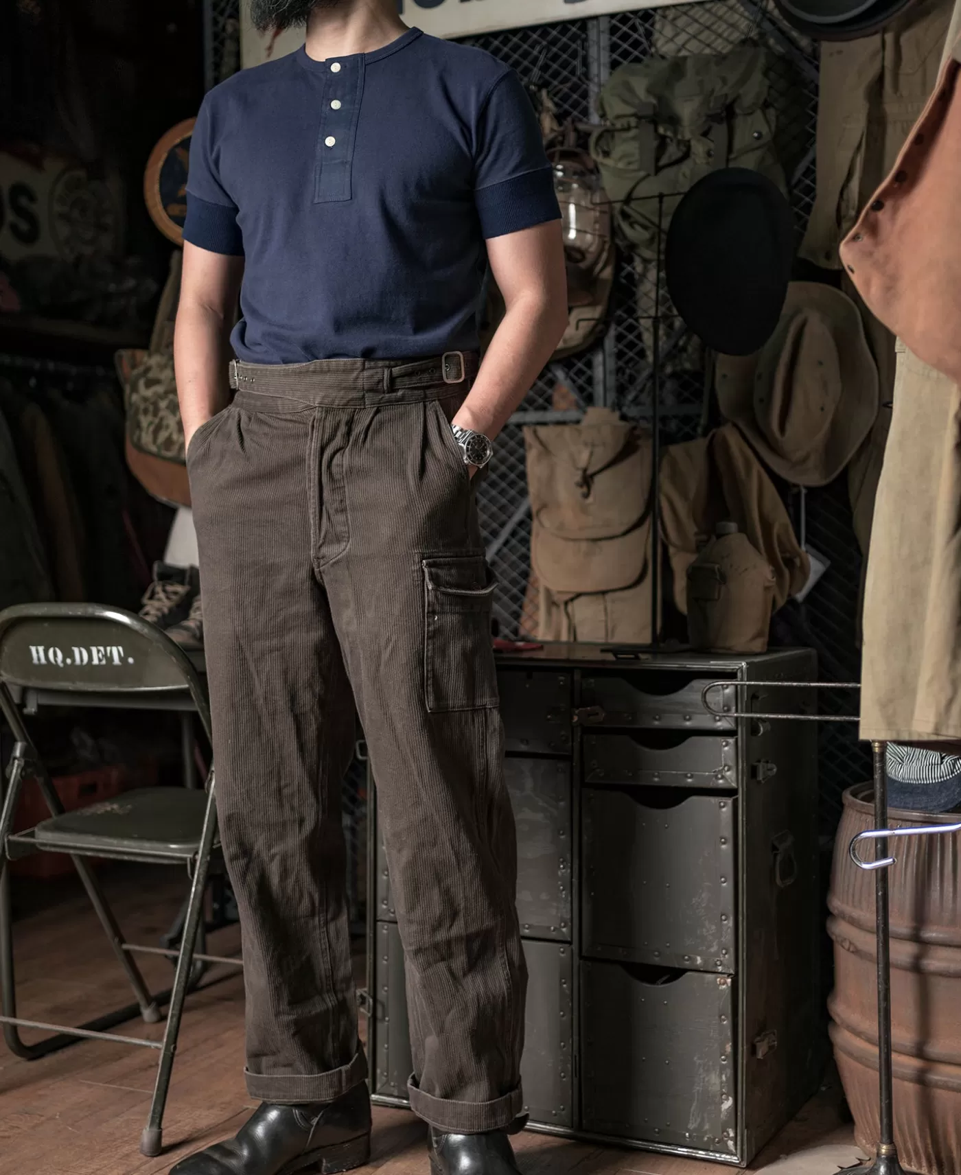 vintage_short_sleeve_henley_tshirt__navy_4.webp Shop Vintage Short Sleeve Henley T-Shirt - Short Sleeve T-Shirts | Henleys