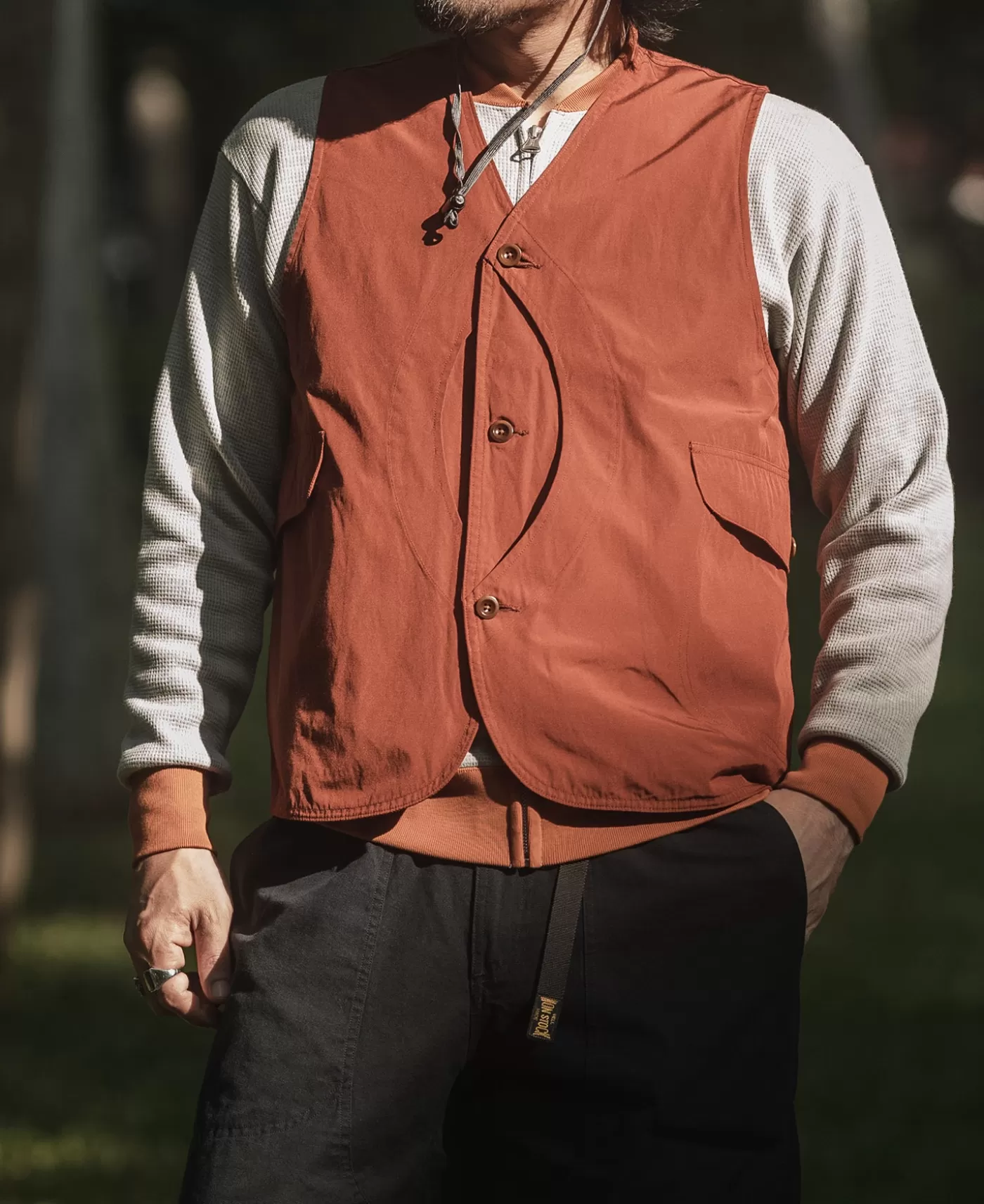 waffle_cotton_fullzip_track_jacket__gray_6.webp Hot Waffle Cotton Full-Zip Track Jacket - Jackets & Coats