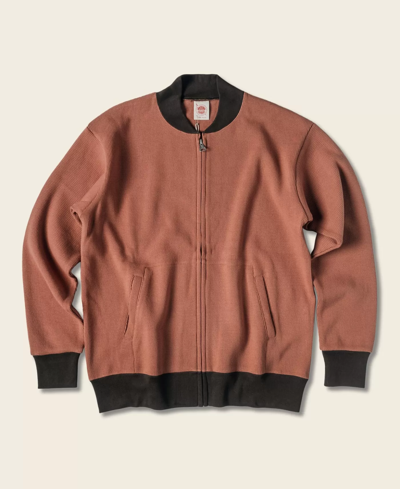 Sale Waffle Cotton Full-Zip Track Jacket - Jackets & Coats