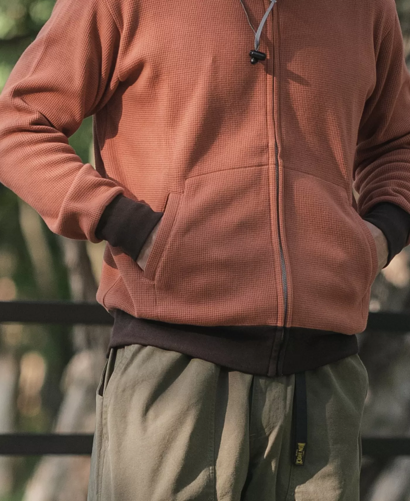 waffle_cotton_fullzip_track_jacket__orange_4.webp Sale Waffle Cotton Full-Zip Track Jacket - Jackets & Coats