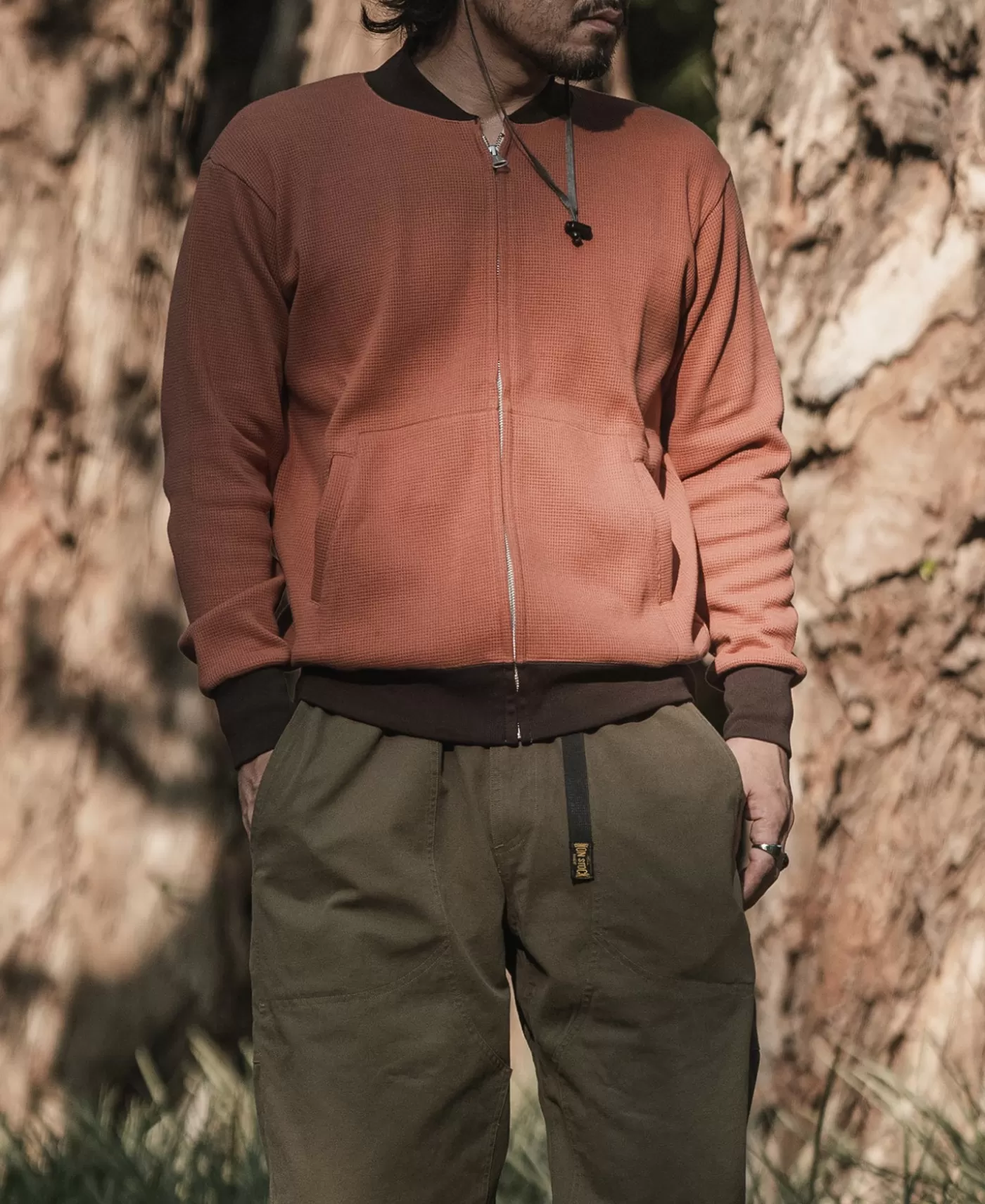 waffle_cotton_fullzip_track_jacket__orange_6.webp Sale Waffle Cotton Full-Zip Track Jacket - Jackets & Coats