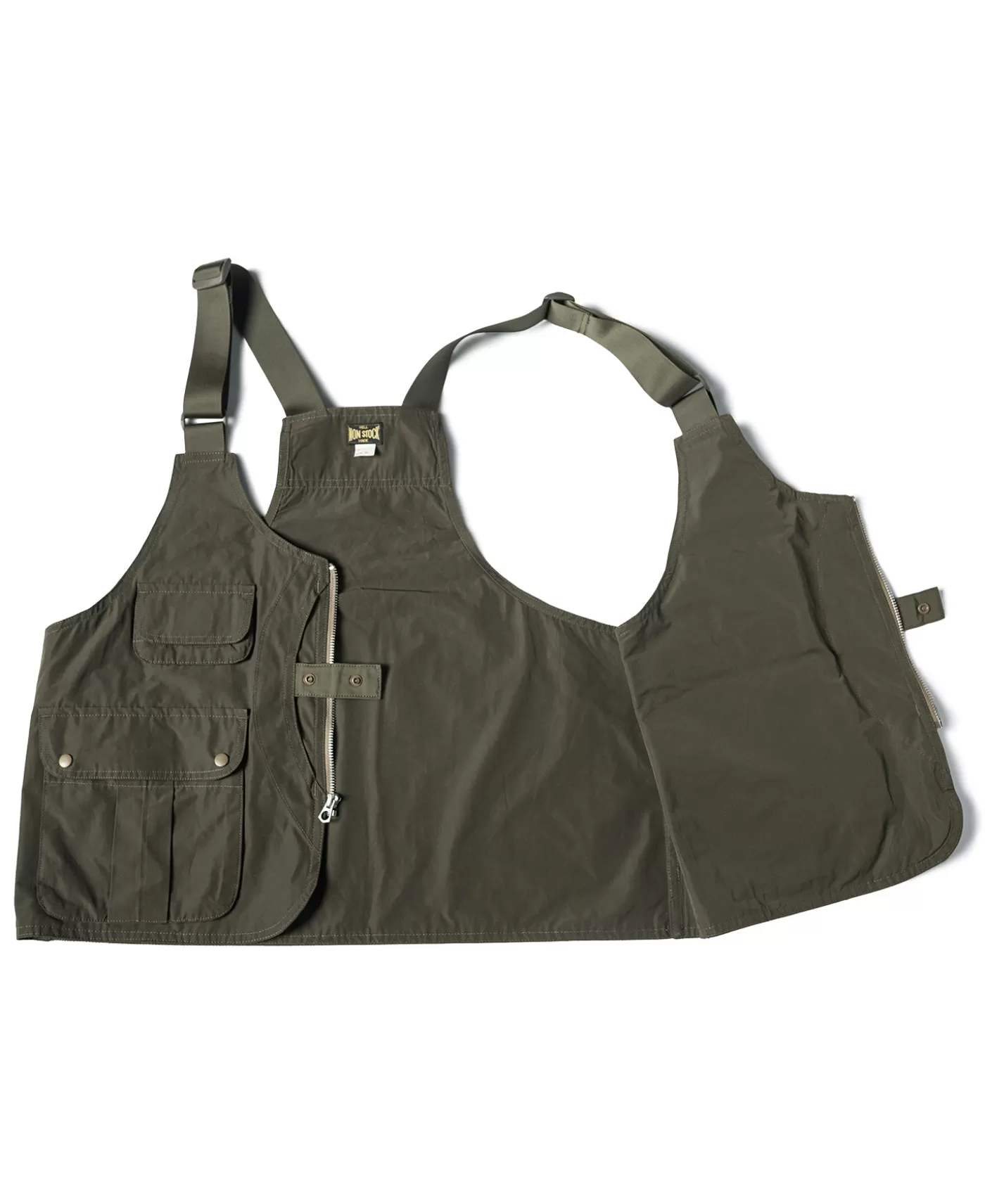 waterproof_camping_hunting_nylon_vest__olive_2.webp Sale Waterproof Camping Hunting Nylon Vest - Vests