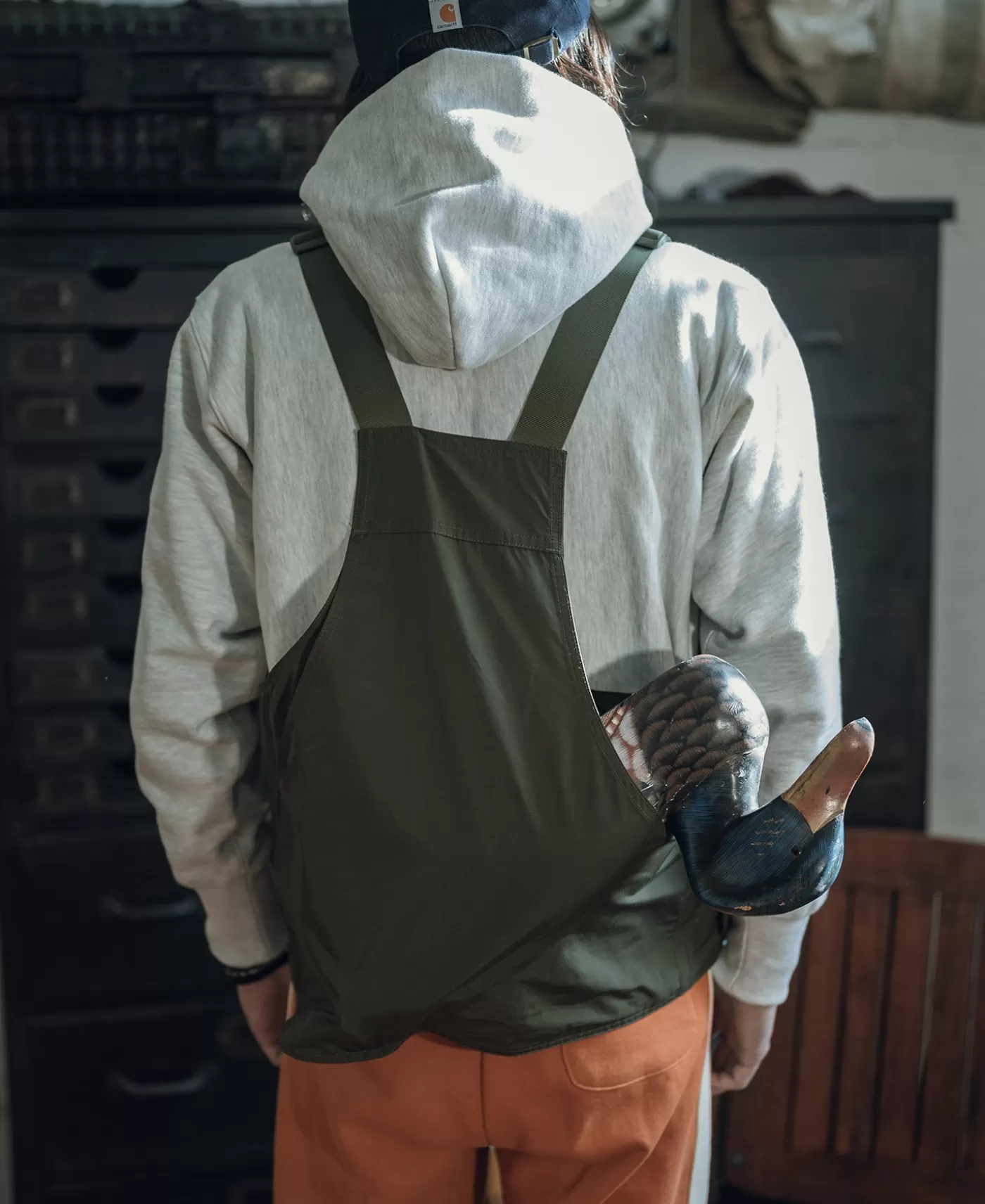 waterproof_camping_hunting_nylon_vest__olive_4.webp Sale Waterproof Camping Hunting Nylon Vest - Vests