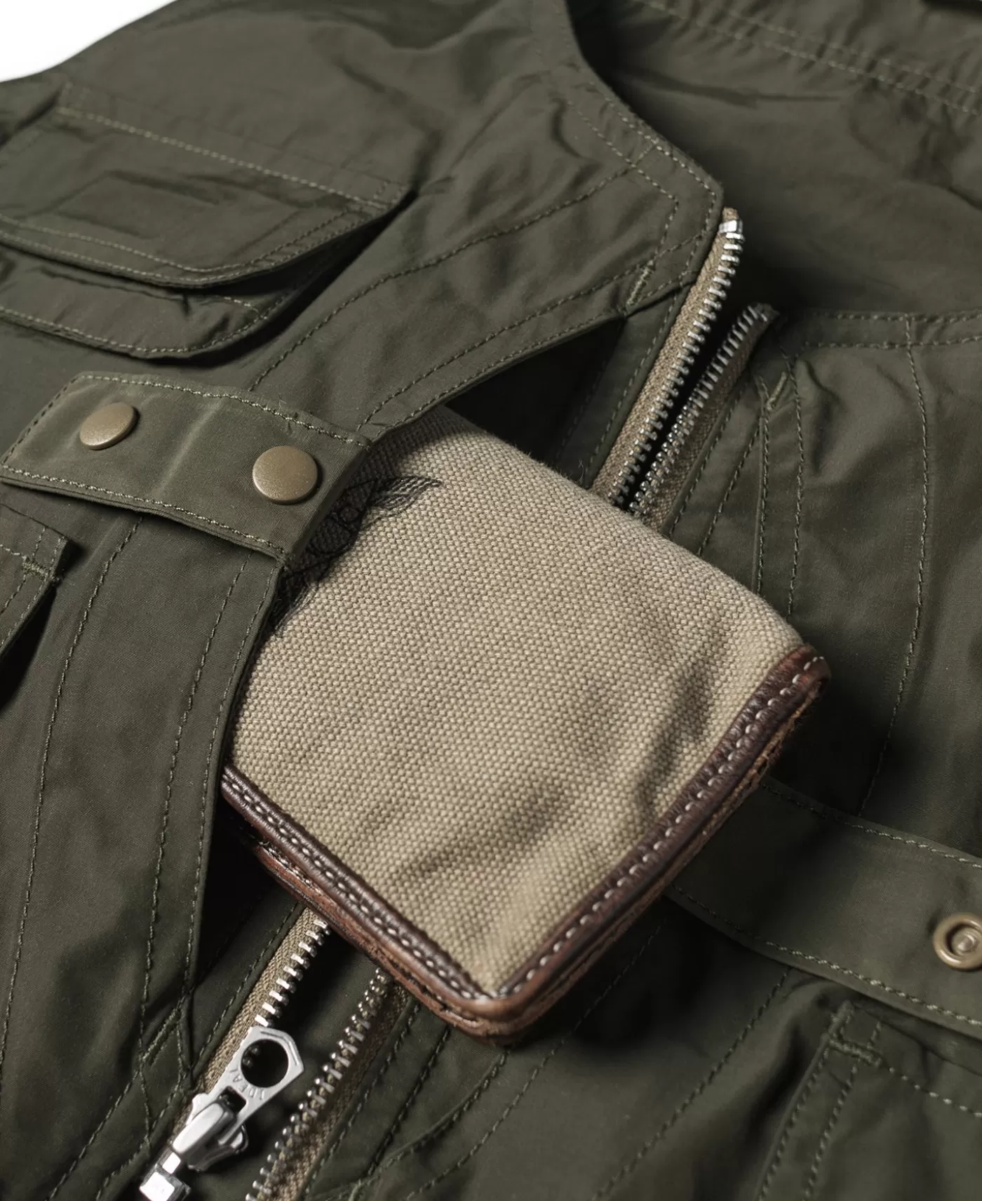 waterproof_camping_hunting_nylon_vest__olive_8.webp Sale Waterproof Camping Hunting Nylon Vest - Vests