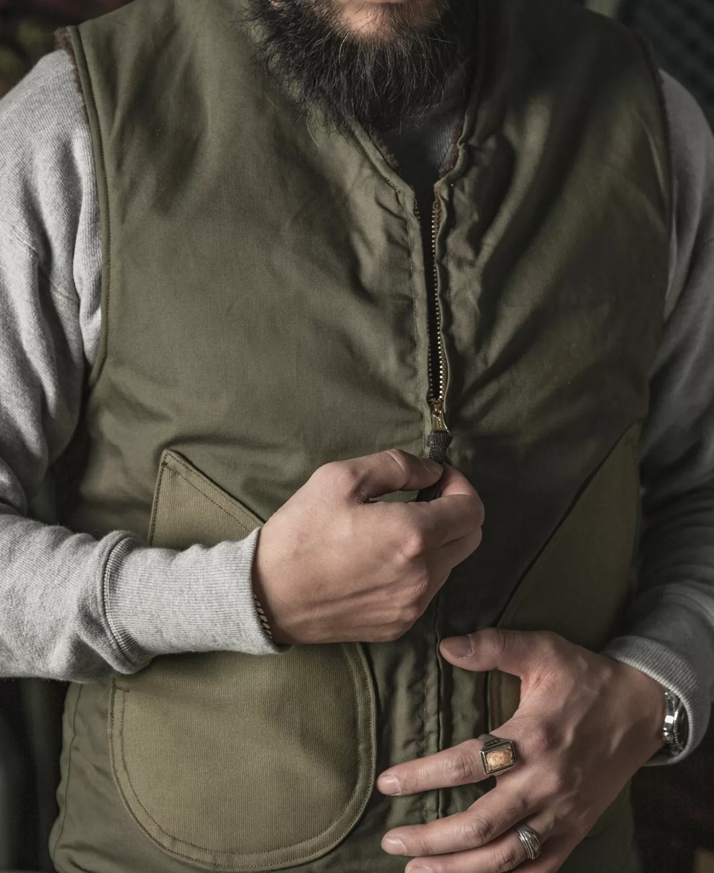 wwii_usmc_pilelined_vest_modified_3.webp Flash Sale WWII USMC Pile-lined Vest (Modified) Vests