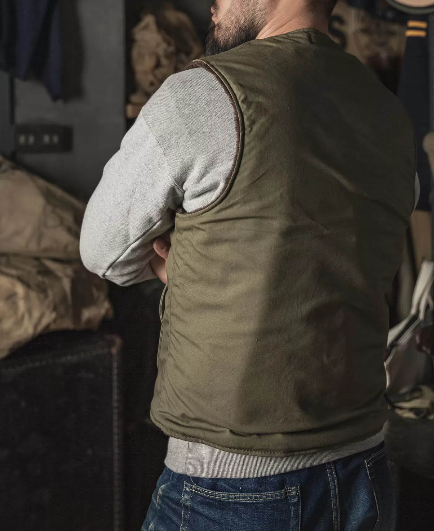 wwii_usmc_pilelined_vest_modified_5.webp Flash Sale WWII USMC Pile-lined Vest (Modified) Vests