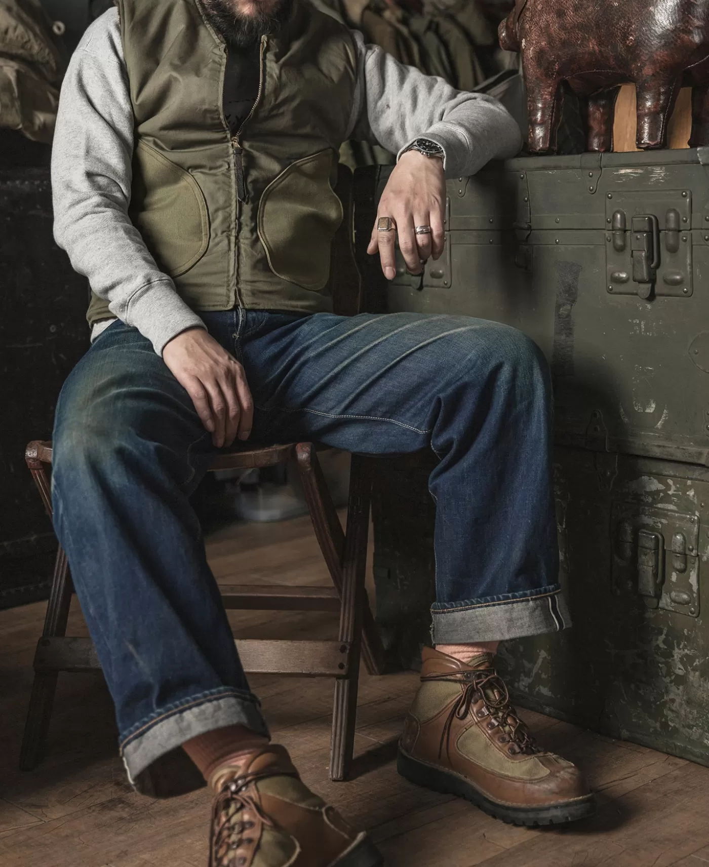 wwii_usmc_pilelined_vest_modified_6.webp Flash Sale WWII USMC Pile-lined Vest (Modified) Vests