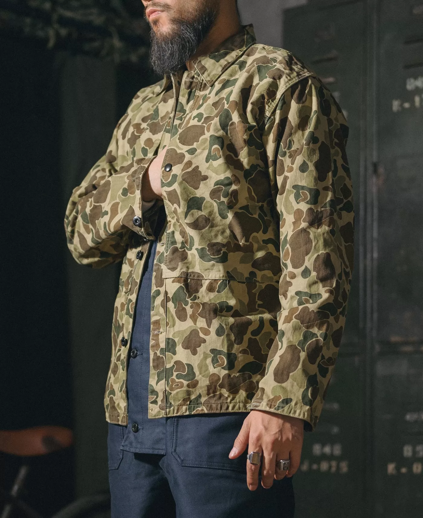 wwii_usmc_type_p_hbt_duck_hunter_camo_jacket_5.webp New WWII USMC Type P-44 HBT Duck Hunter Jacket Jackets & Coats